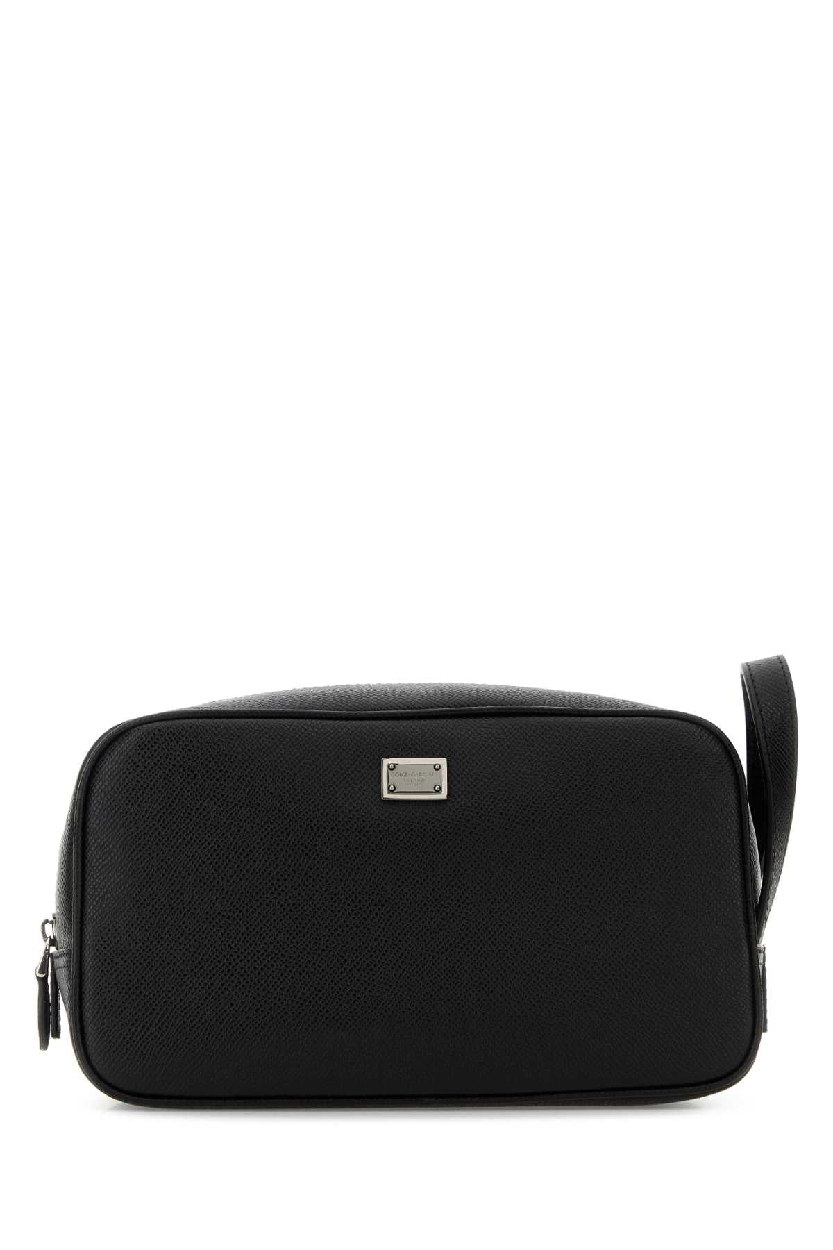 Dolce & Gabbana Vitello Leather Travel Wallet — Black