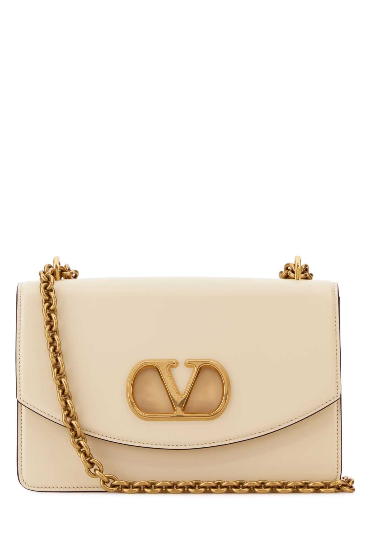 Valentino Garavani Vain Shoulder Bag — Beige Calf Leather - Bos Taurus