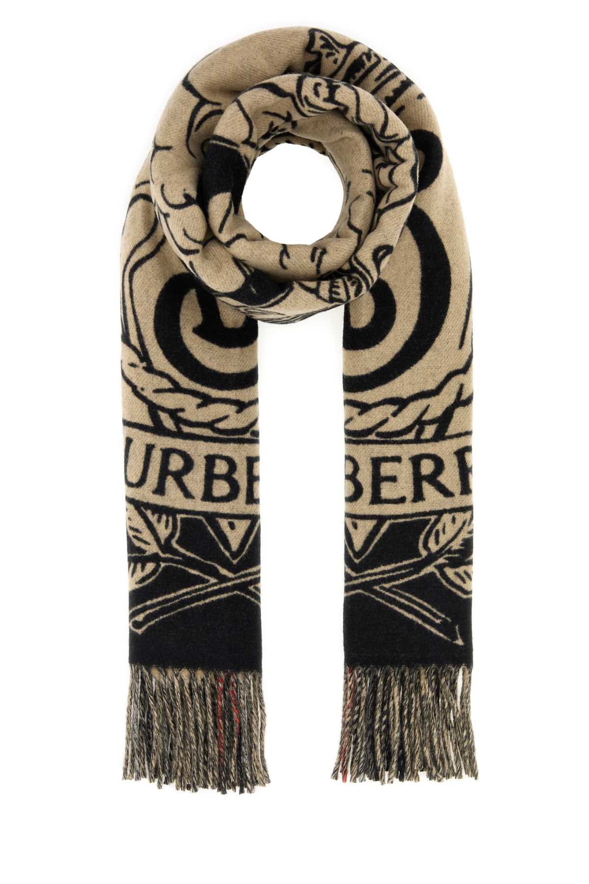 Burberry Stormy Knight Scarf — Beige Exterior: Cashmere Scarfs