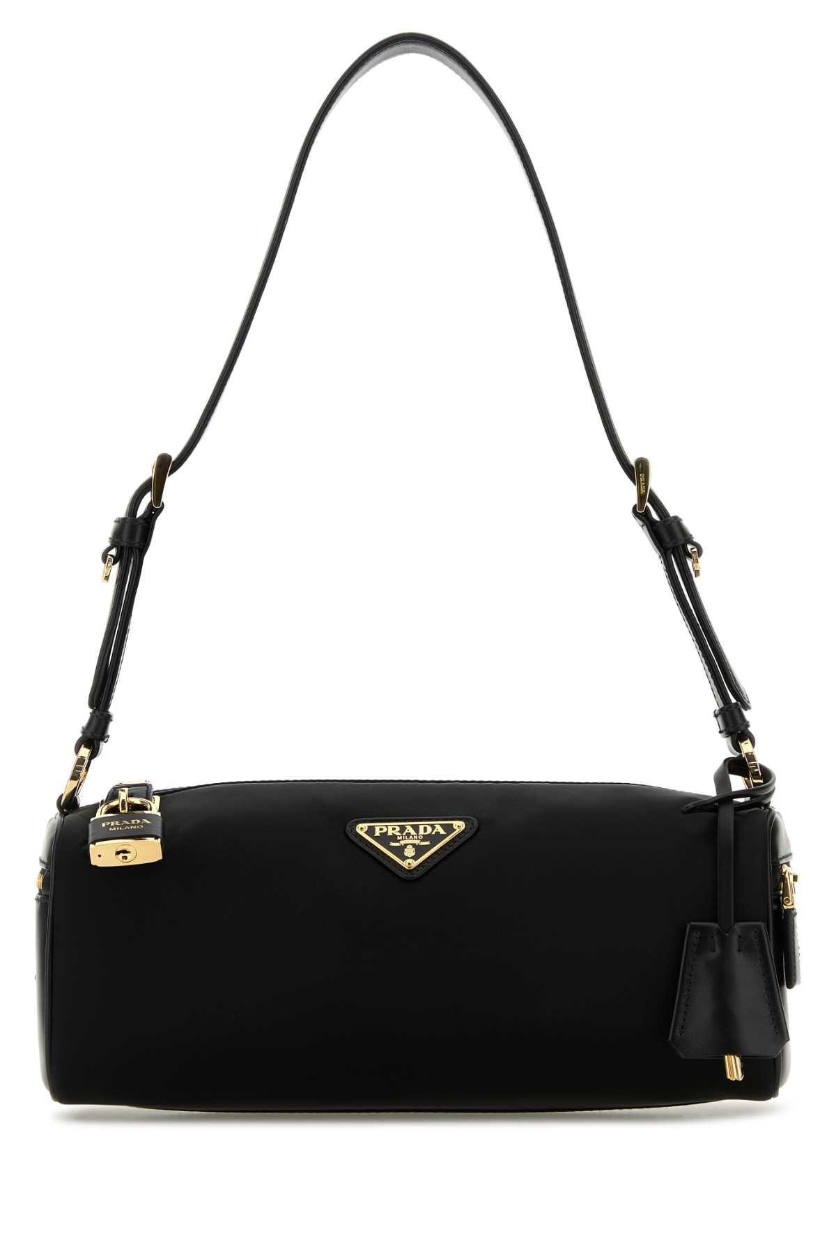 Prada Tessuti Shoulder Bag — Black Poliammidericiclata-vitello