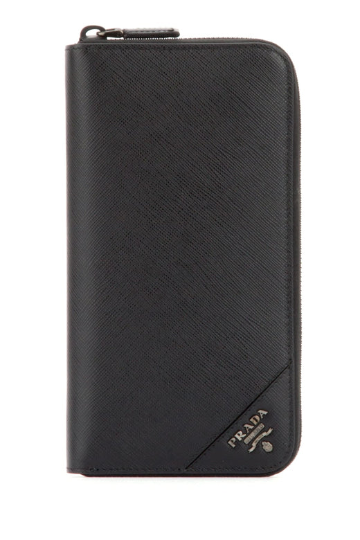 Prada Minuteria Wallet — Black Vitello