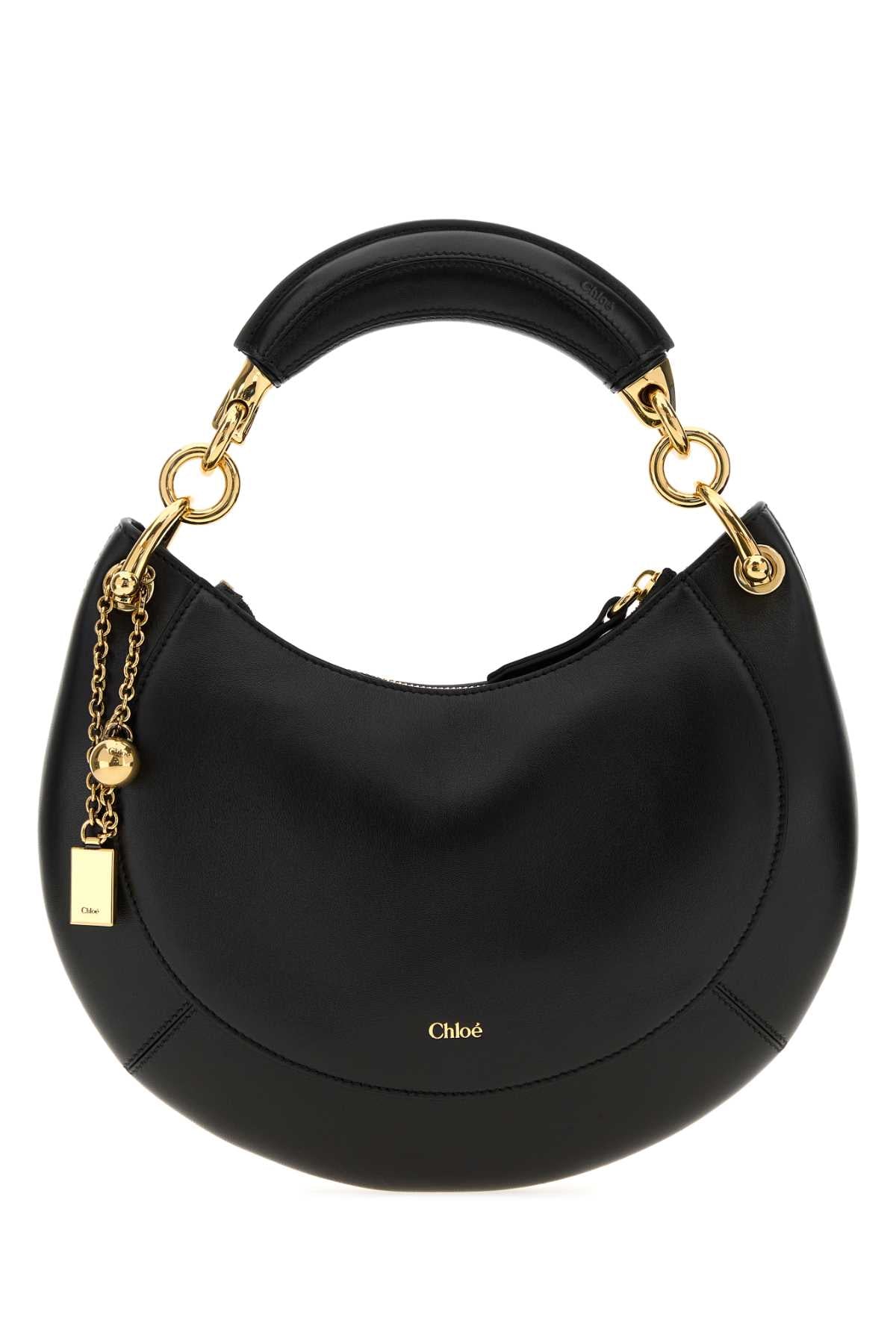 Chloé Curved Shoulder Bag — Black