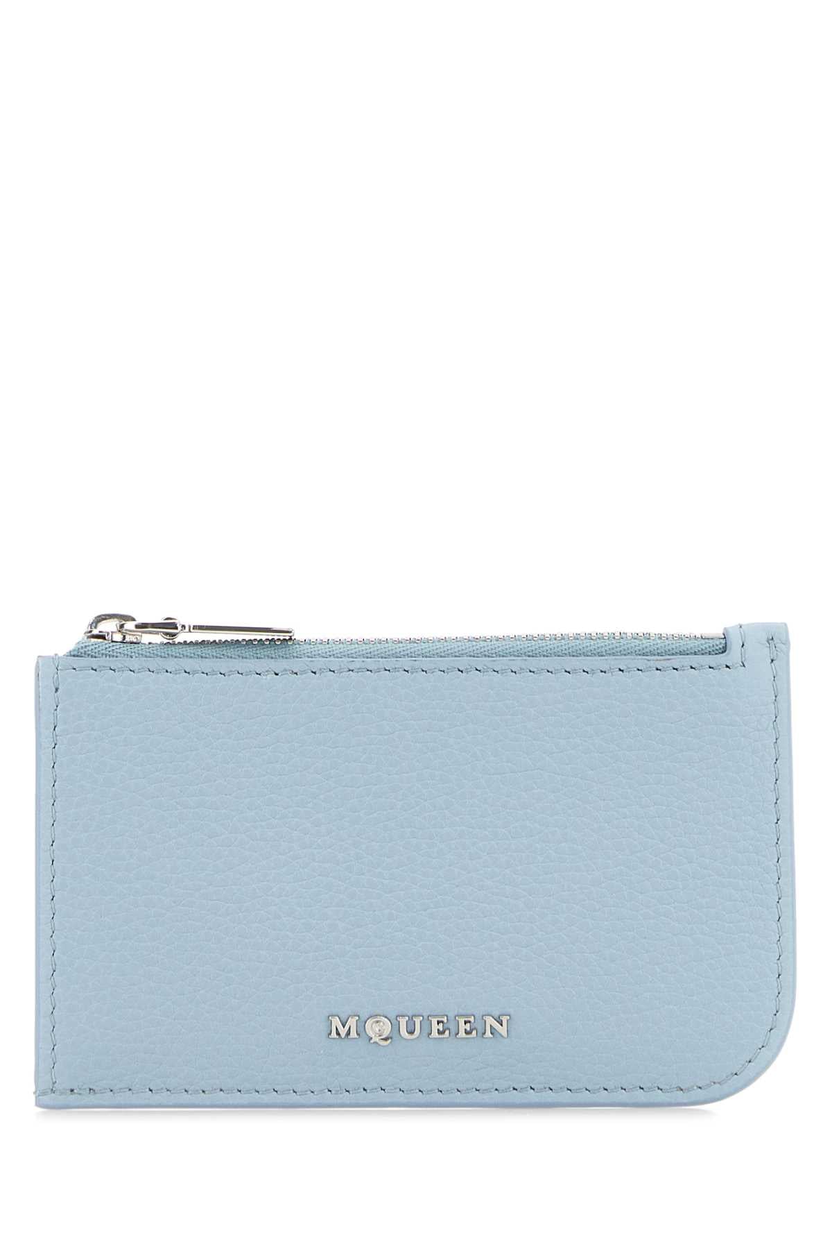 Alexander Mcqueen Card Case — Light Blue Wallet