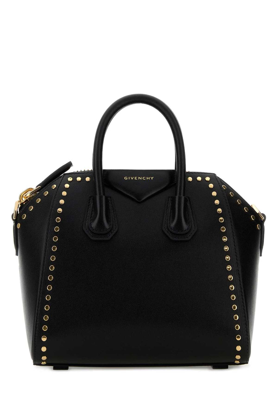 Givenchy Studded Leather Top Handle Bag — Black