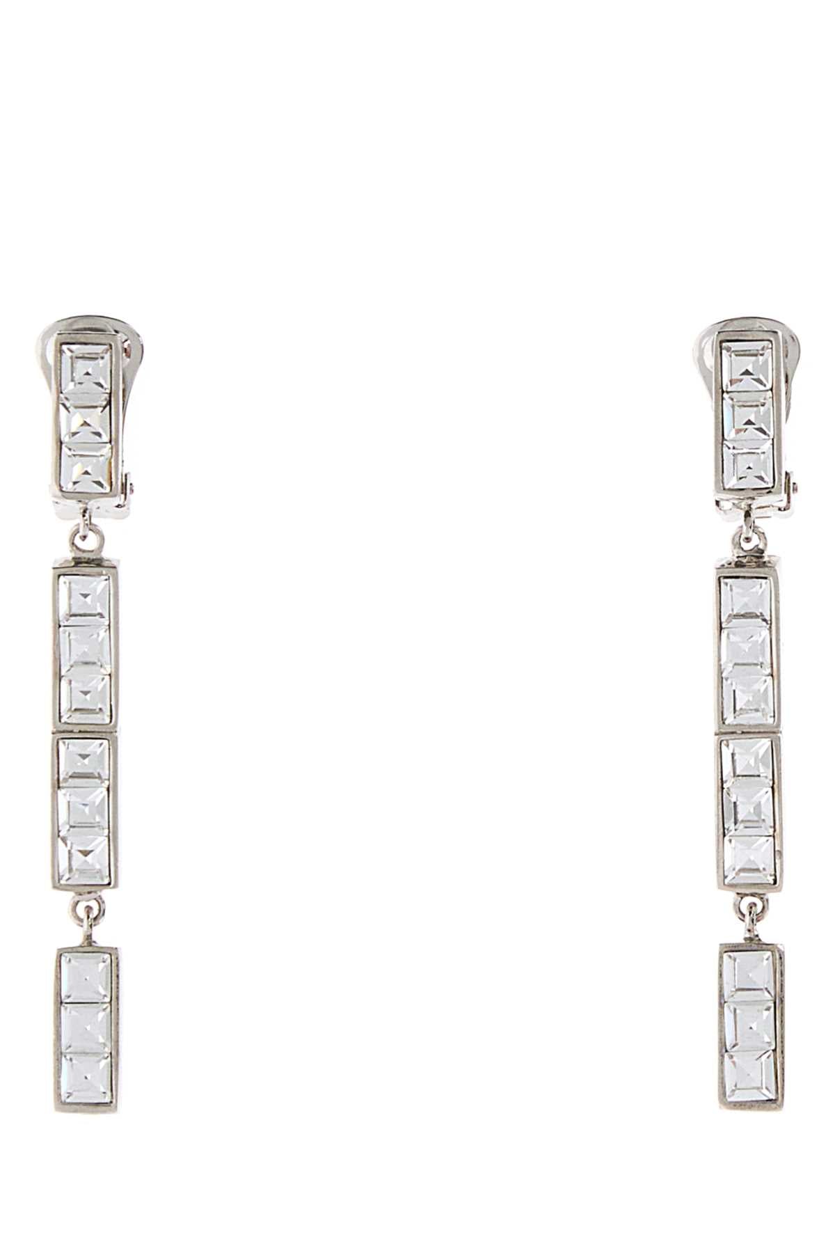 Alessandra Rich Pendant Earrings — Silver