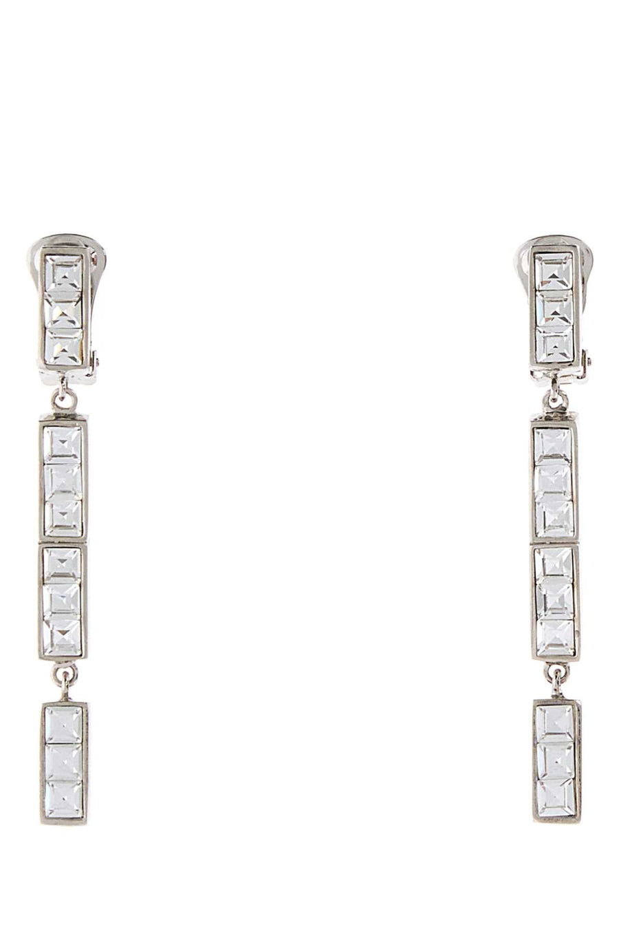 Alessandra Rich Pendant Earrings — Silver