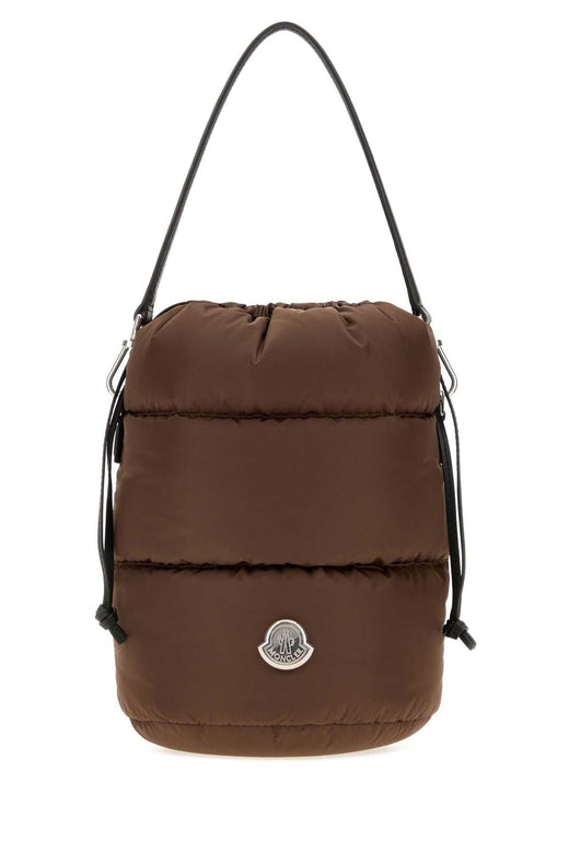 Moncler Caradoc Bucket Bag — Brown