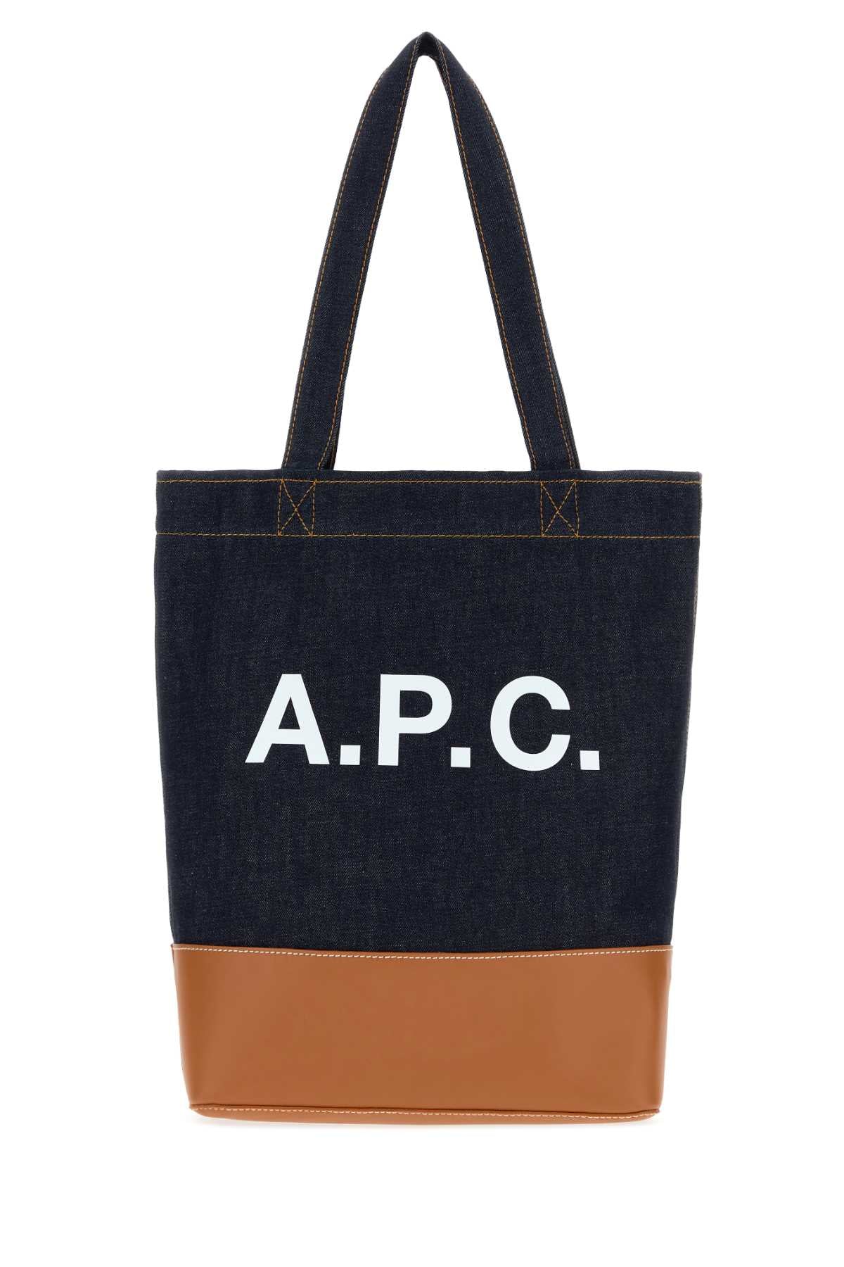 A.p.c. Axel Tote Bag — Navy Exterior: Fabric
