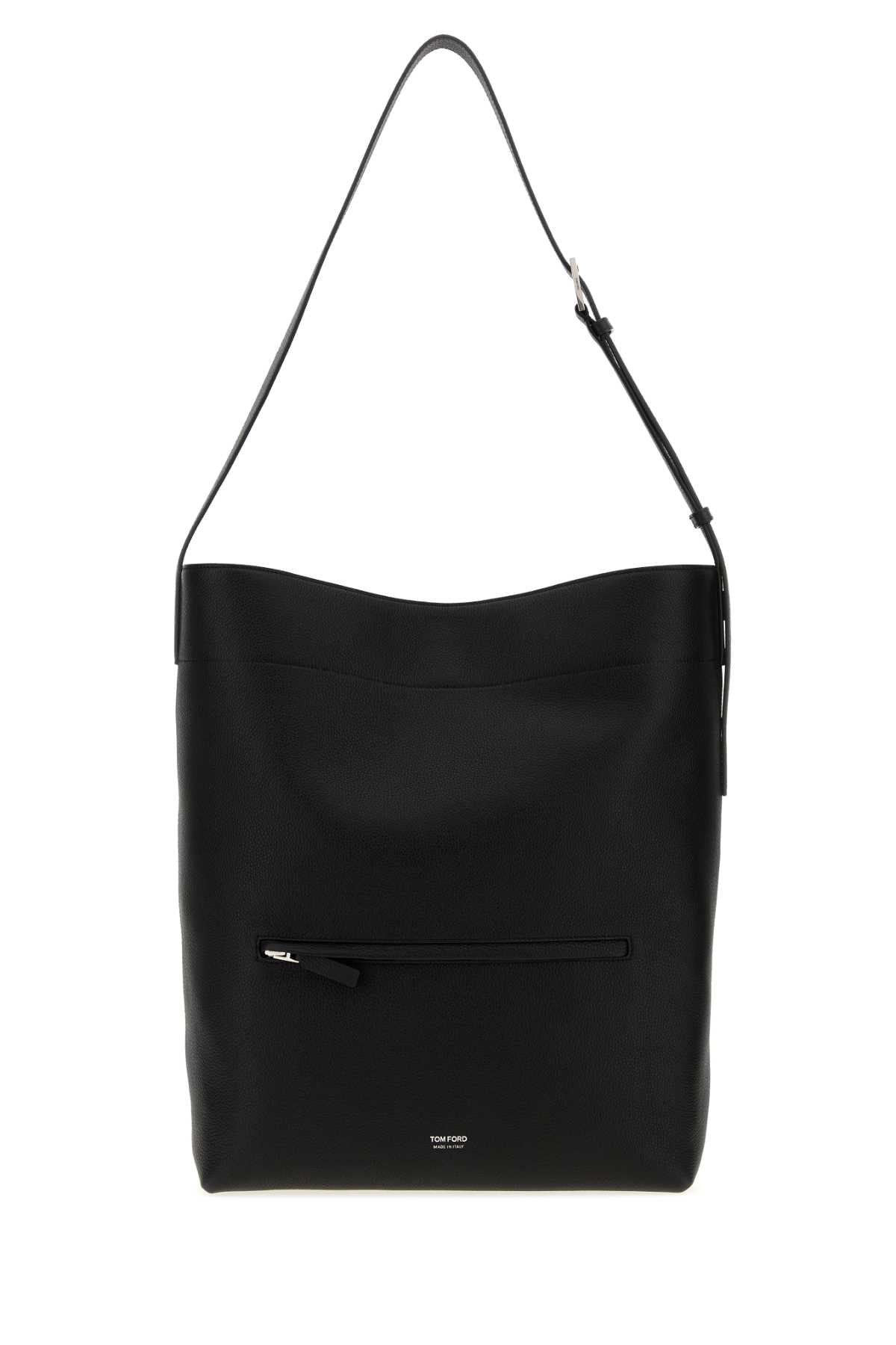Tom Ford Leather Shoulder Bag — Black