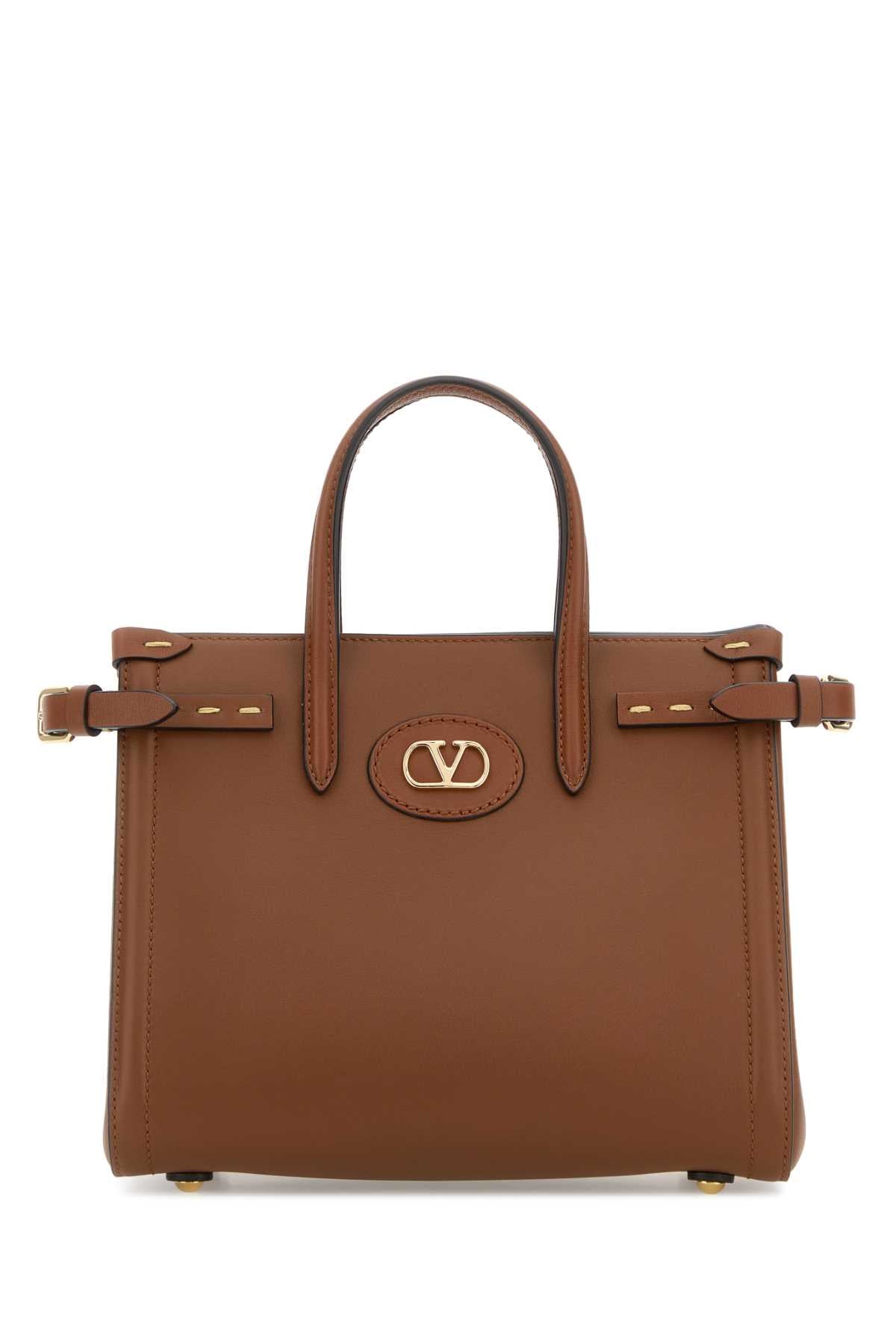 Valentino Garavani Antibes Top Handle Bag — Brown