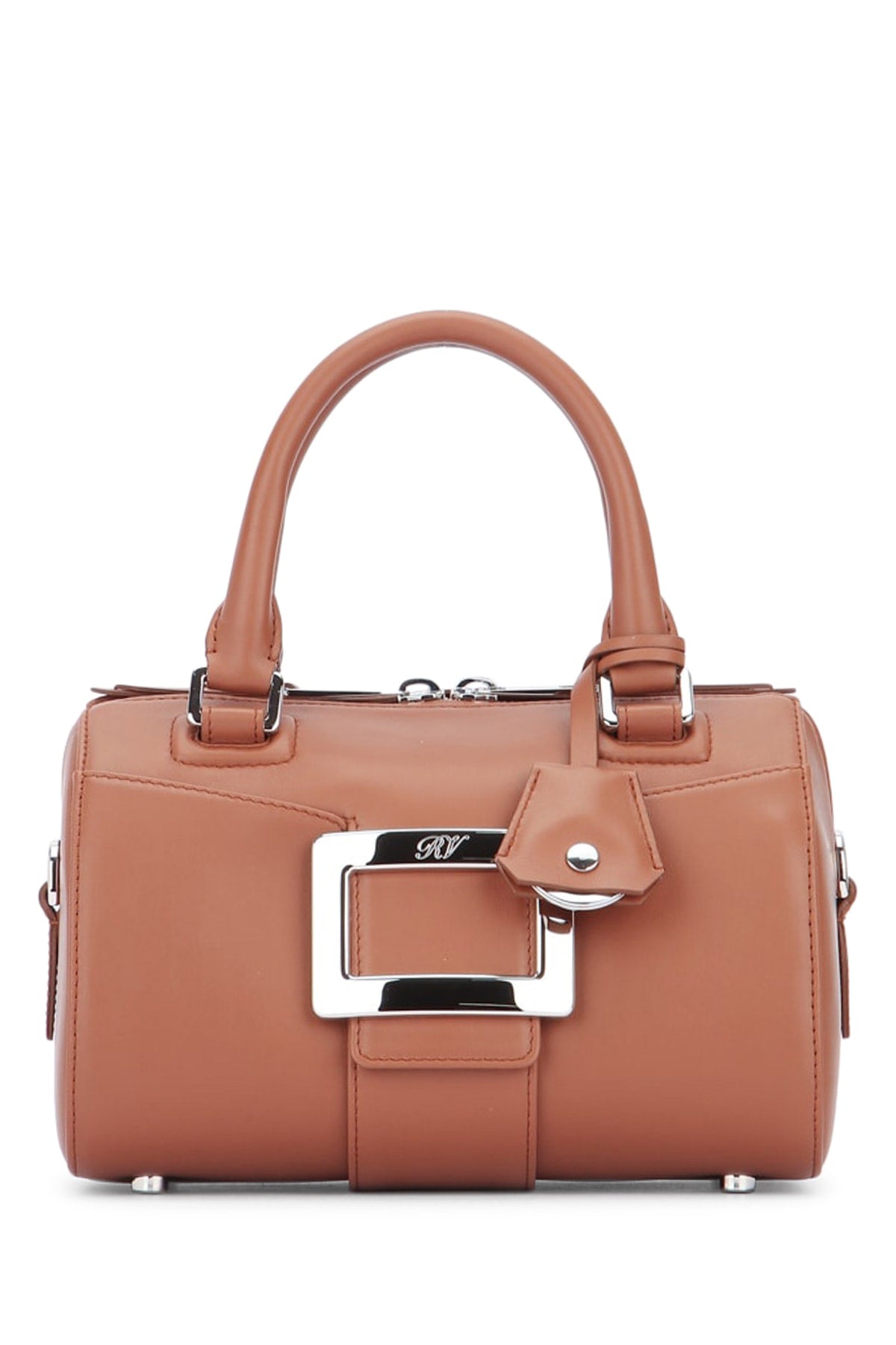 Roger Vivier Top Handle Bag — Brown Leather