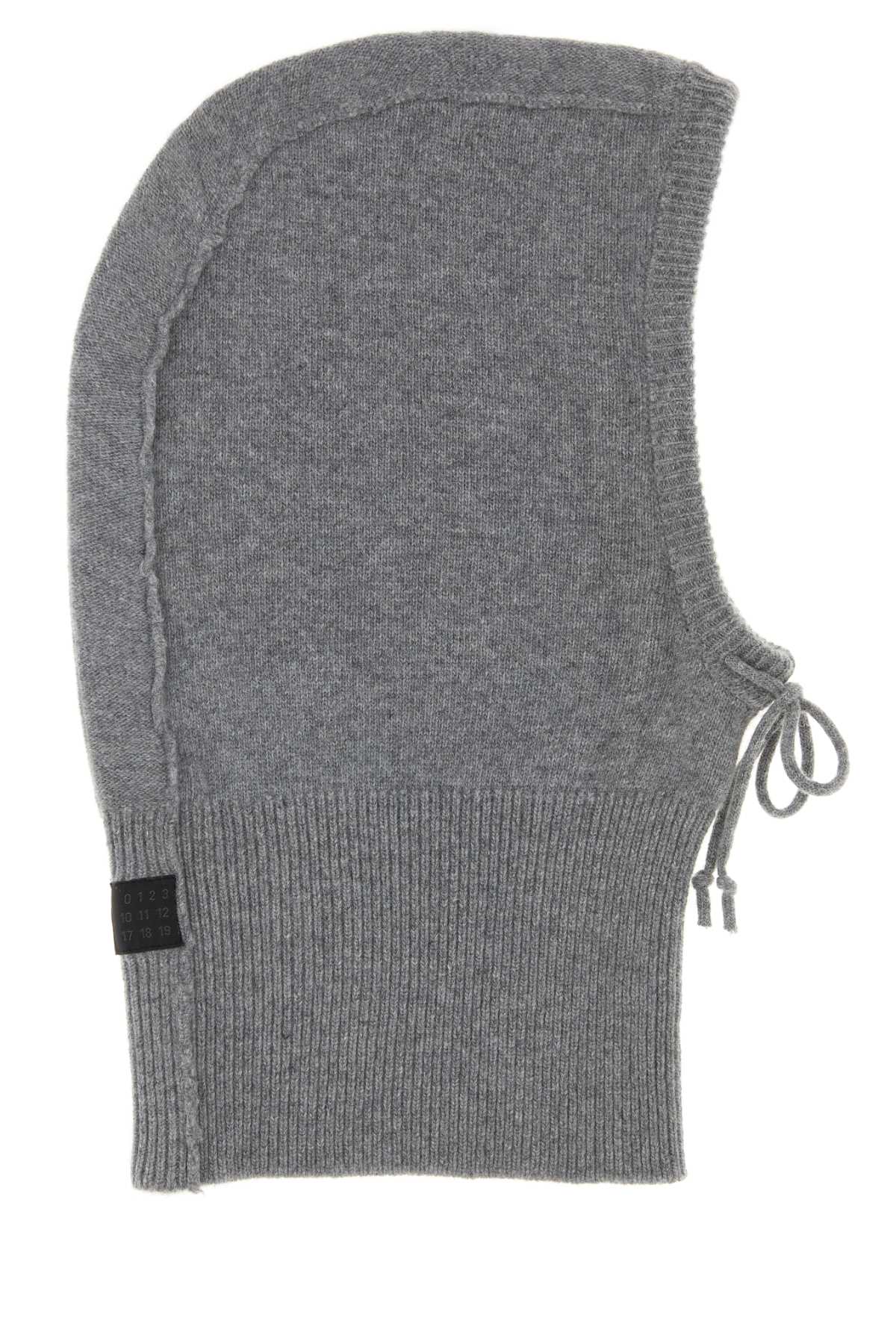 Mm6 Maison Margiela Hat Wool Blend Balaclava — Gray Exterior: Nylon Winter