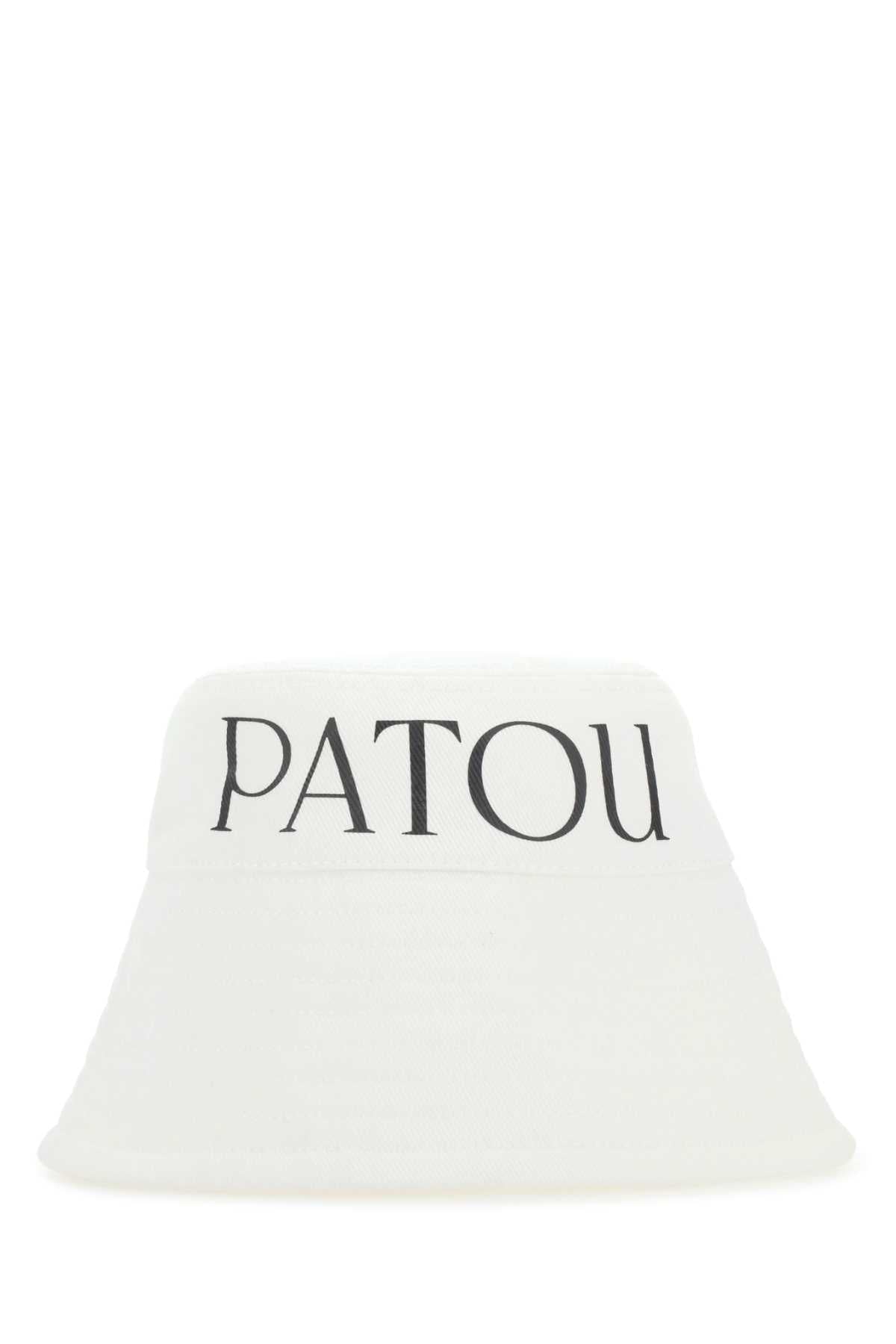 Patou Fascia Canvas Bucket Hat — White Co - Cotton
