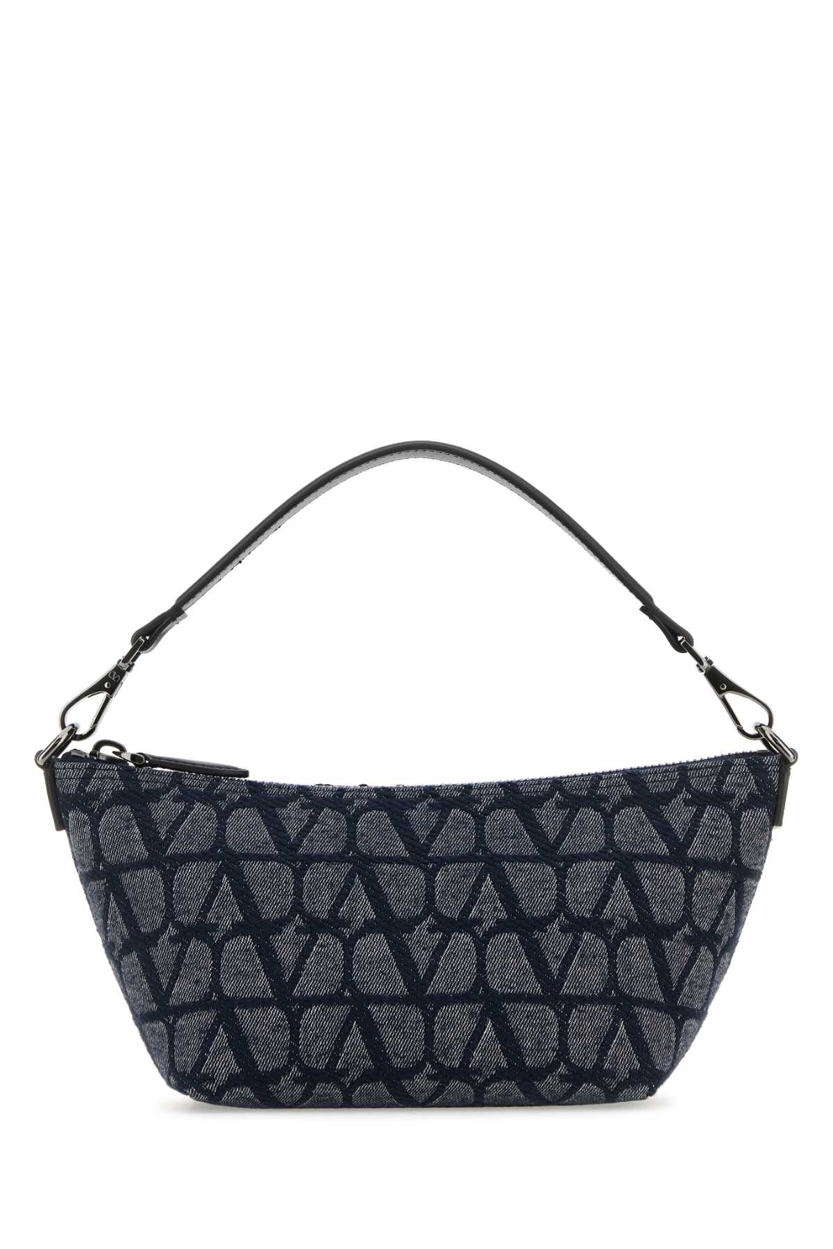 Valentino Garavani Toile Iconographe Jacquard Shoulder Bag — Navy
