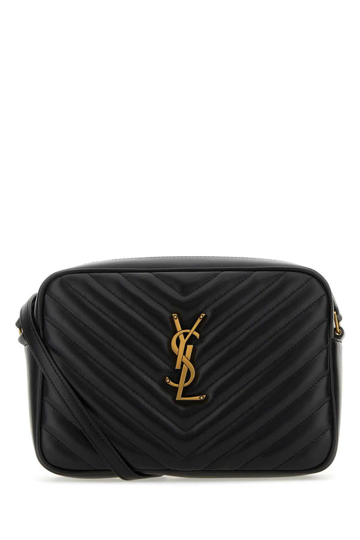 Saint Laurent Quilted Leather Crossbody Bag — Black