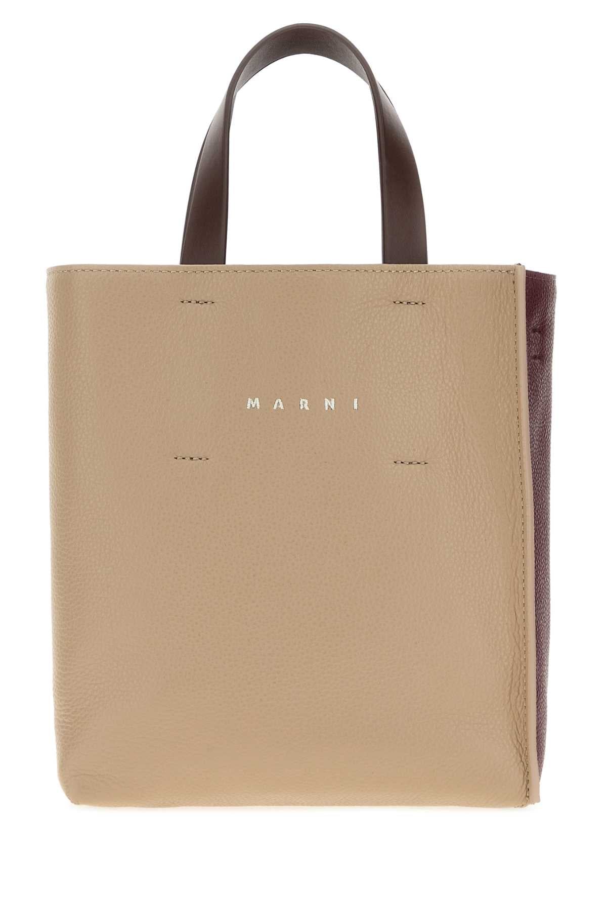 Marni Soft Top Handle Bag — Beige