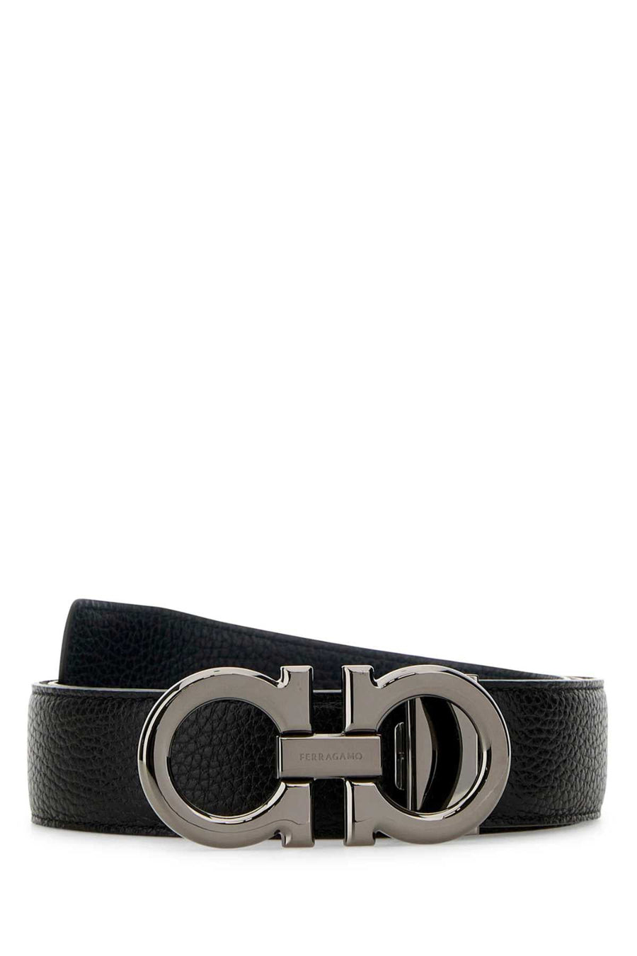 Ferragamo Double Adjus Belt — Black