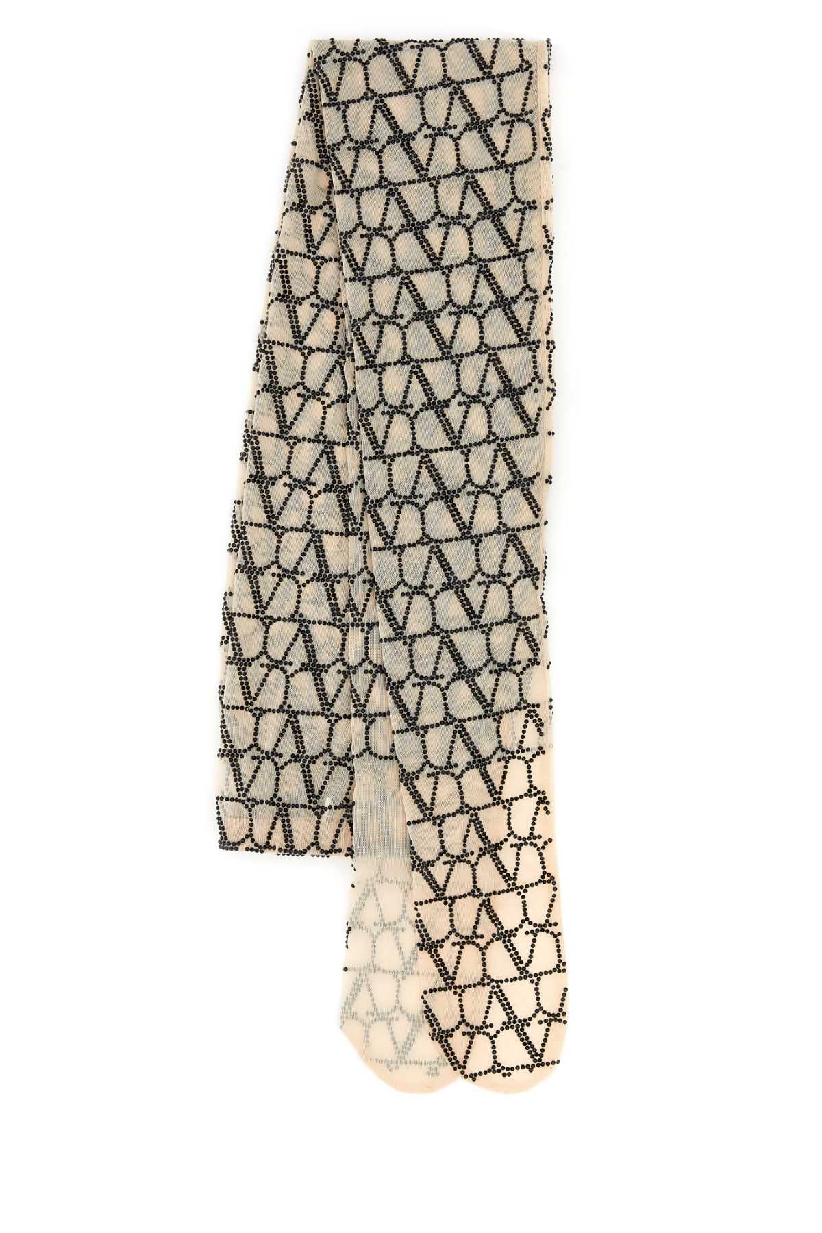 Valentino Garavani Scarf — Beige Exterior: Nylon Elastane Scarfs