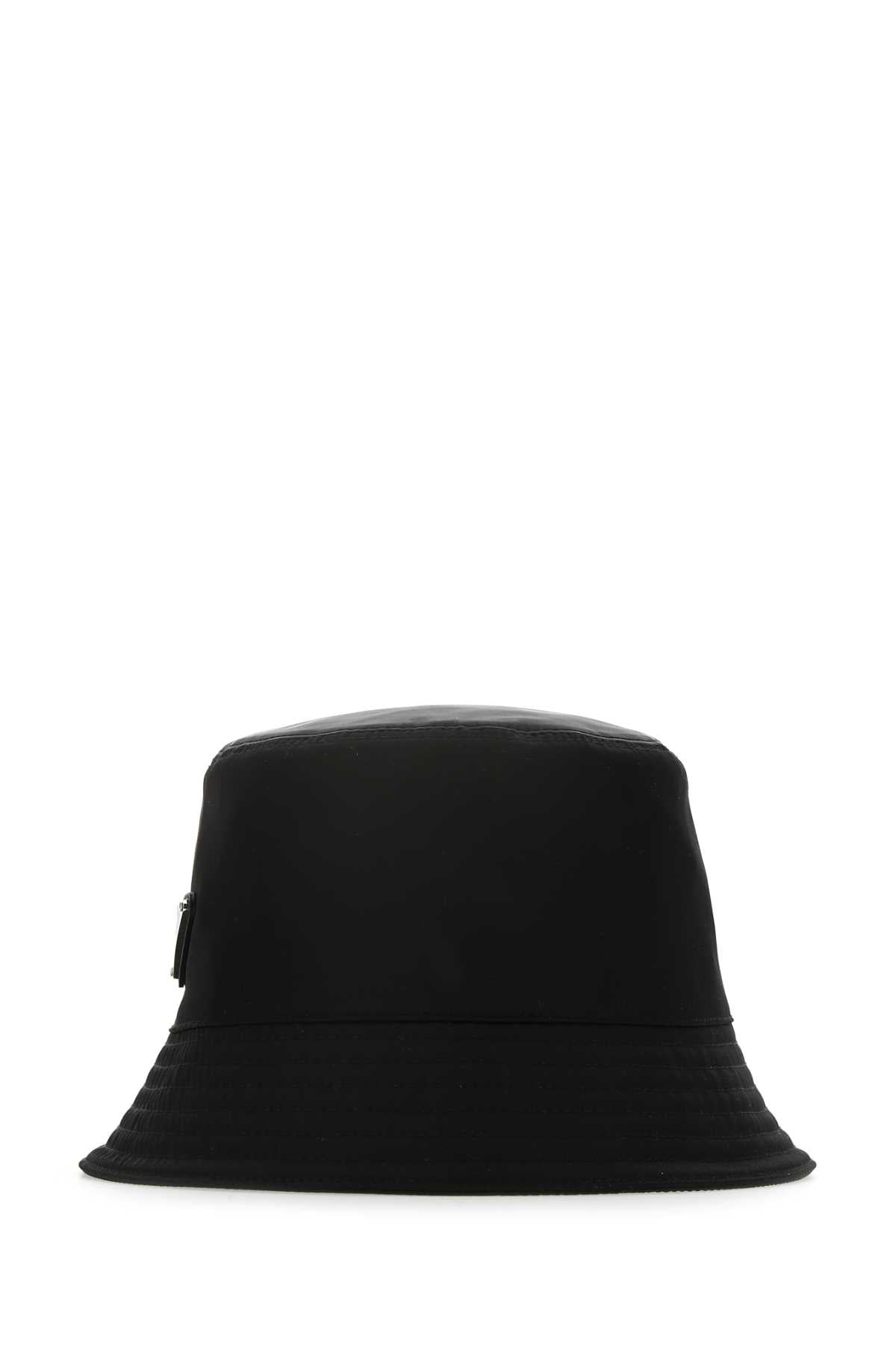Prada Bucket Recycled Nylon Hat — Black