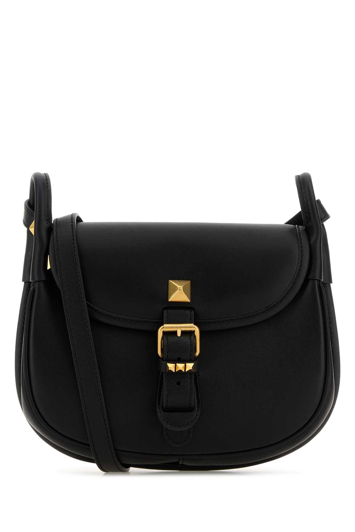 Valentino Garavani Shoulder Crossbody Bag — Black Calf Leather - Bos Taurus