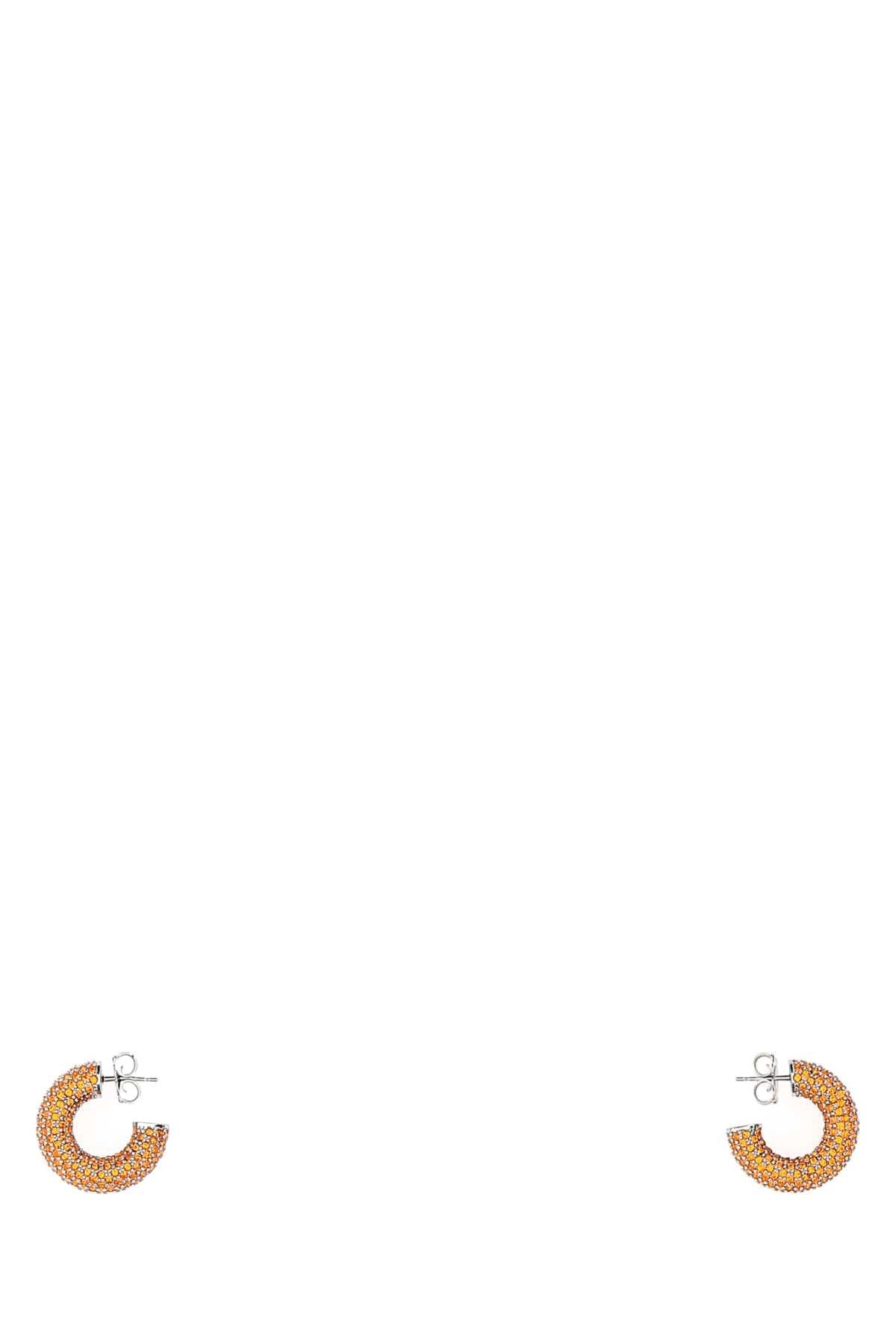 Amina Muaddi Embellished Metal Earrings — Gold