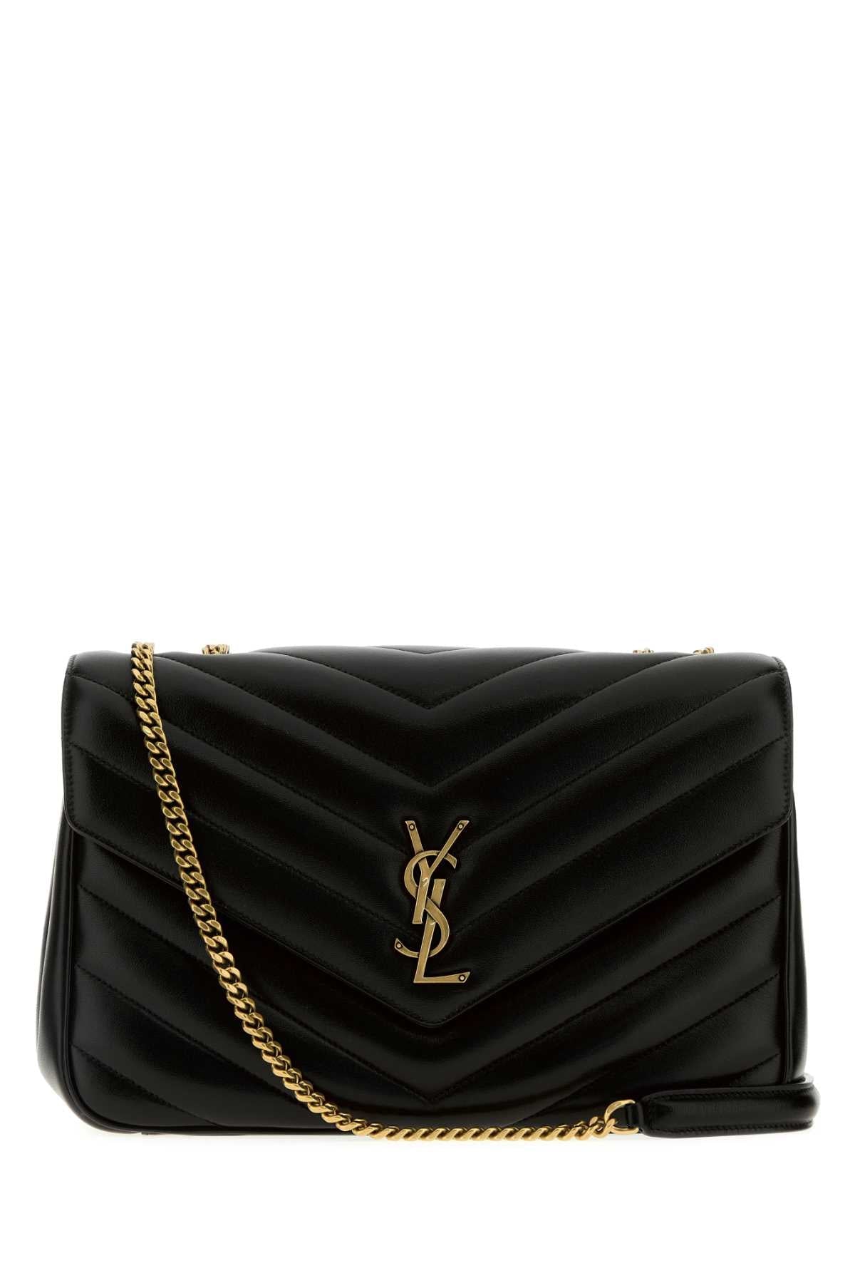 Saint Laurent Lou Shoulder Bag — Black