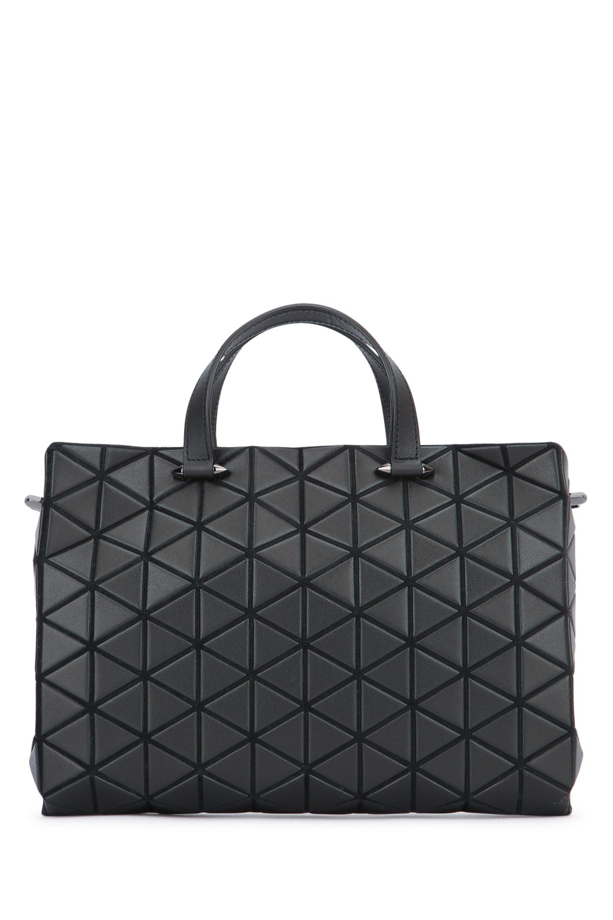 Baobao Matte Top Handle Bag — Black Leather