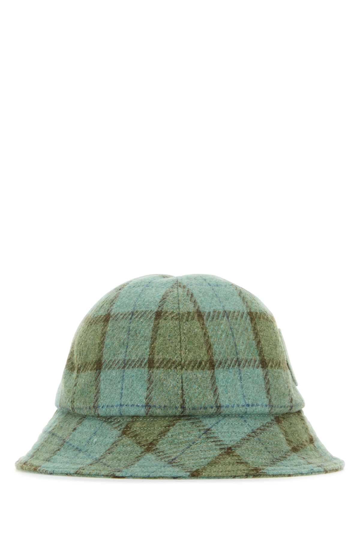 Helen Kaminski Alpinecheck Wool Blend Bucket Hat — Green
