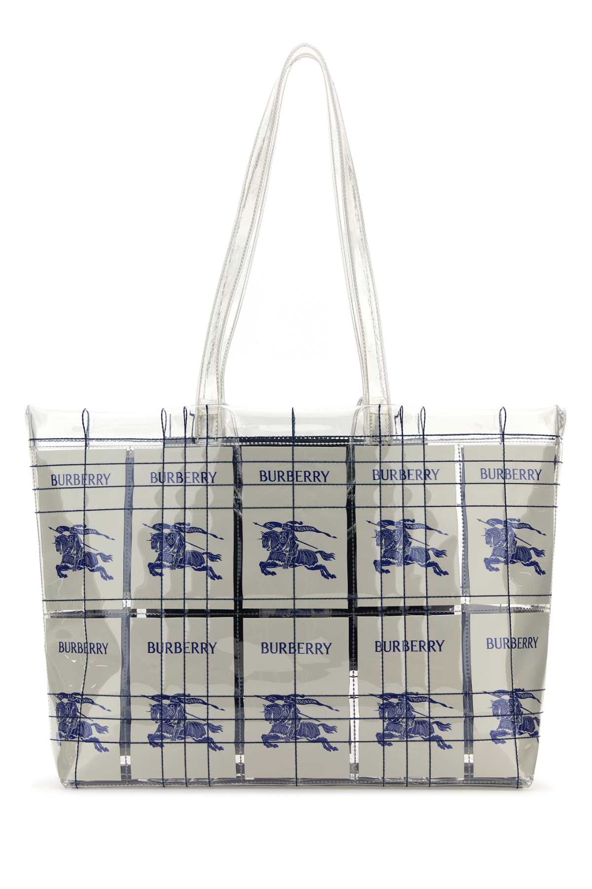 Burberry Embroidered Pvc Tote Bag — Multicolor Exterior: Lining