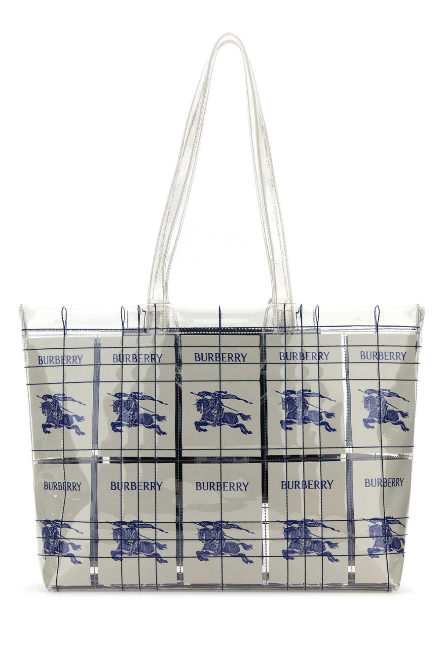 Burberry Embroidered Pvc Tote Bag — Multicolor Exterior: Lining
