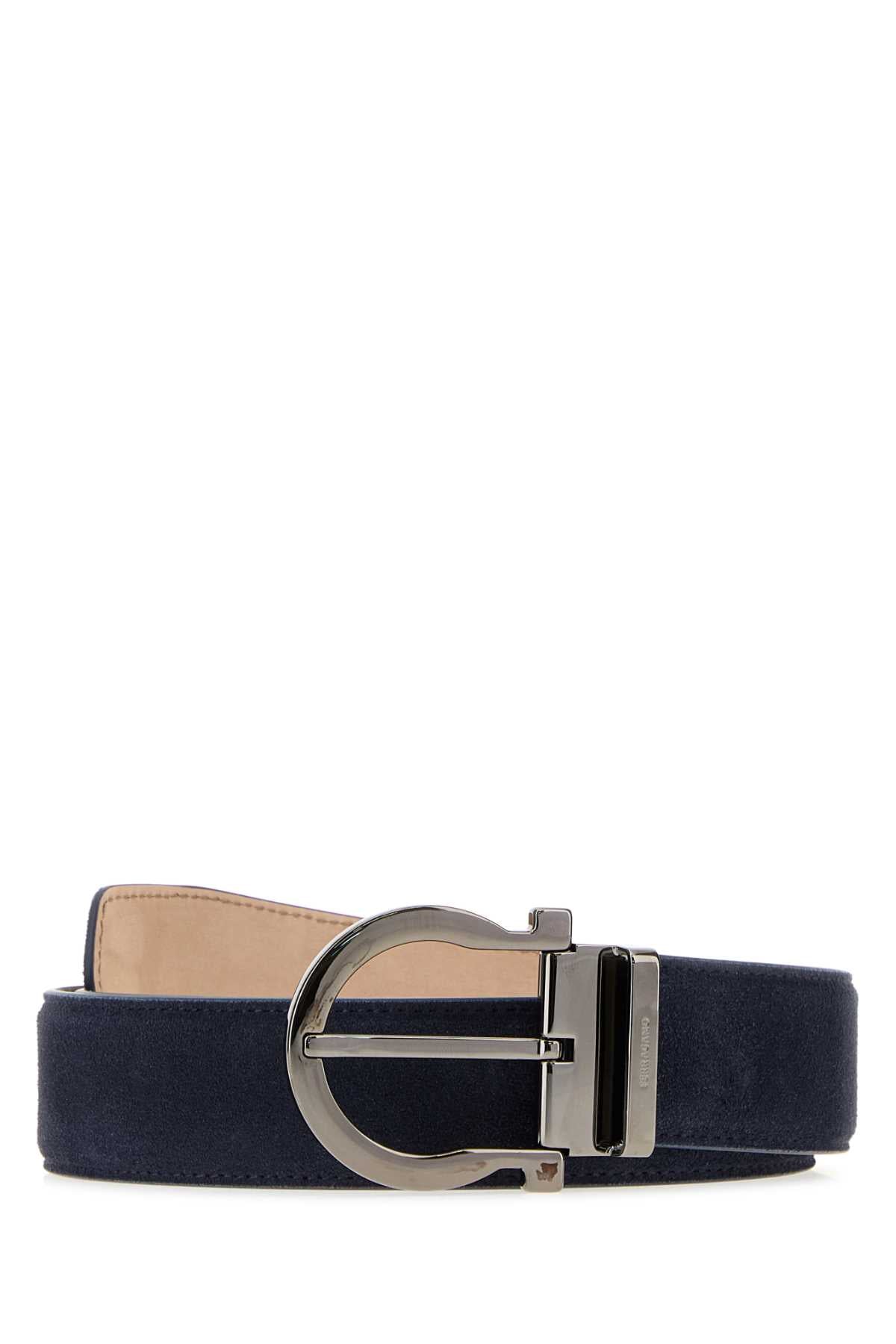 Ferragamo Gancio Belt — Navy