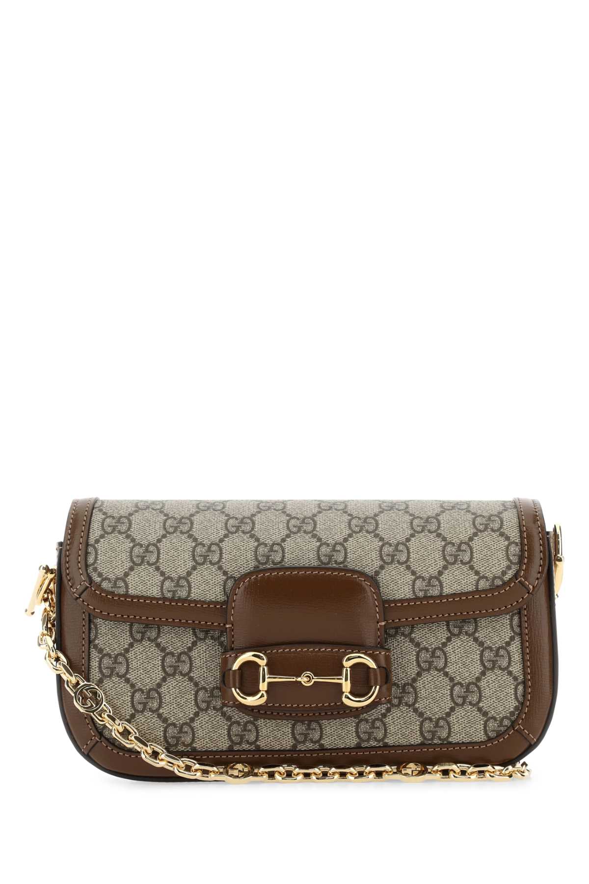 Gucci Horsebit Shoulder Bag — Brown