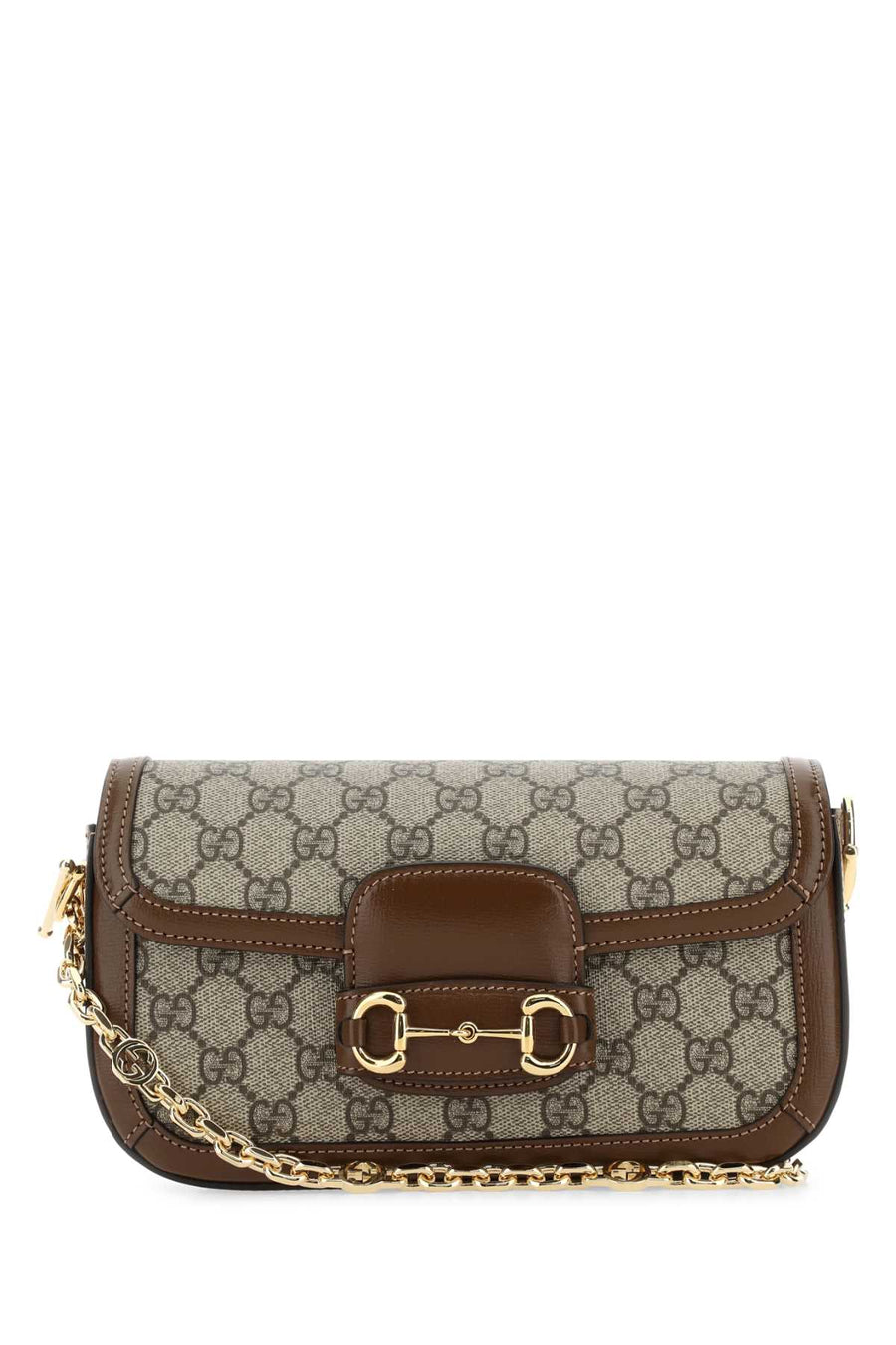 Gucci Horsebit Shoulder Bag — Brown
