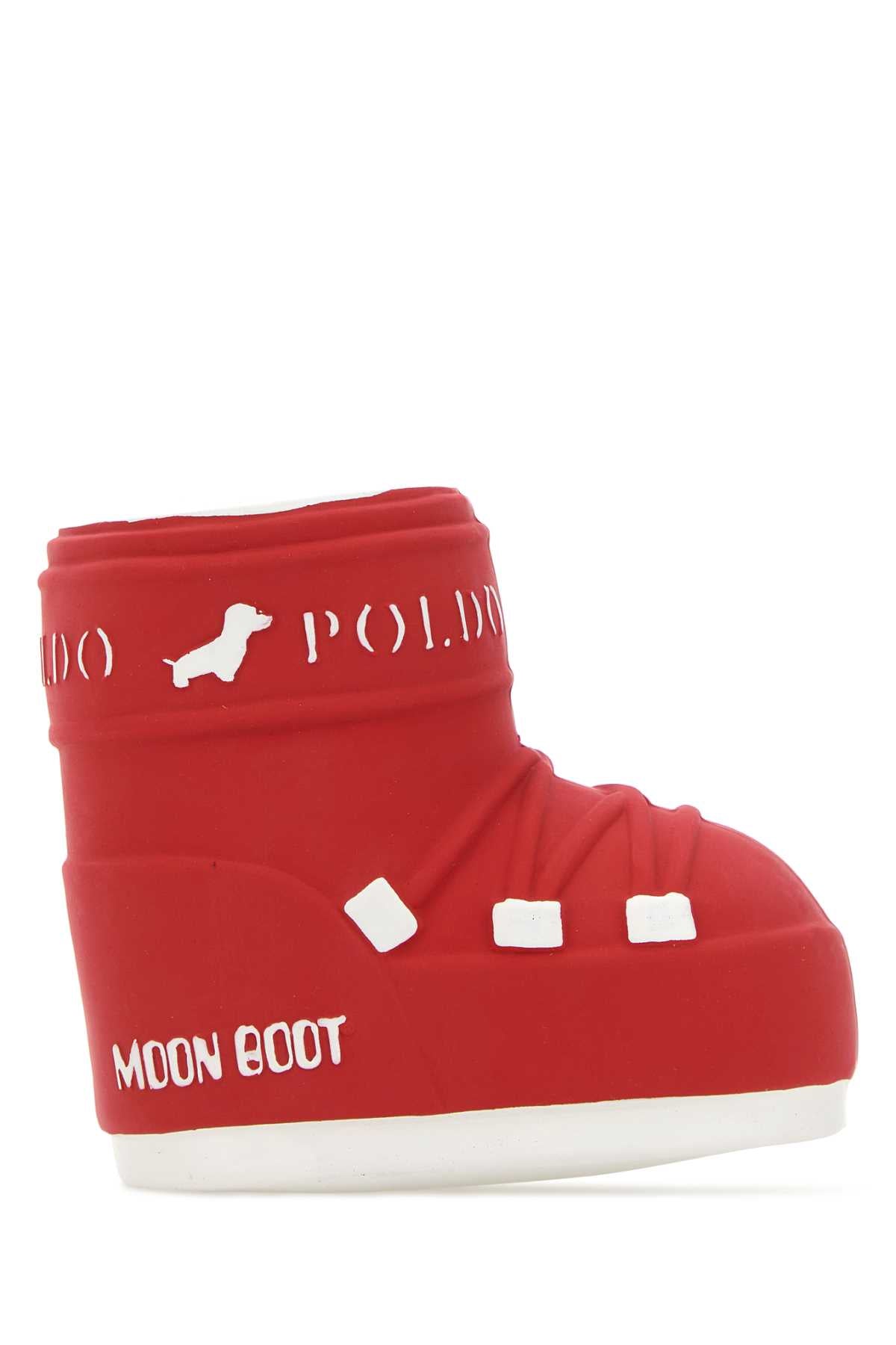 Red Rubber Poldo Dog Couture X Moonboot Dogs Toy Exterior: Extra-Accessori Accessory