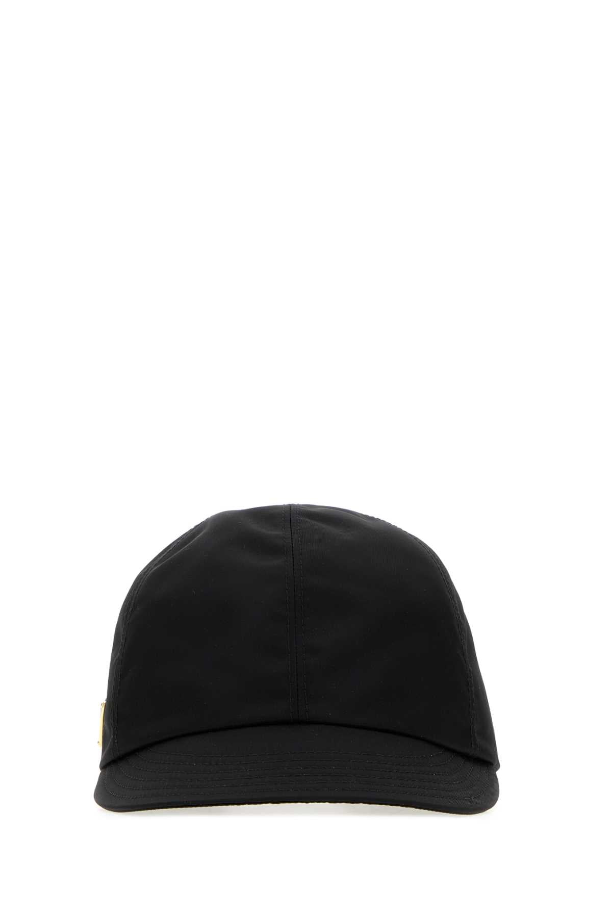 Prada Hat Re-Nylon Baseball Cap — Black Caps