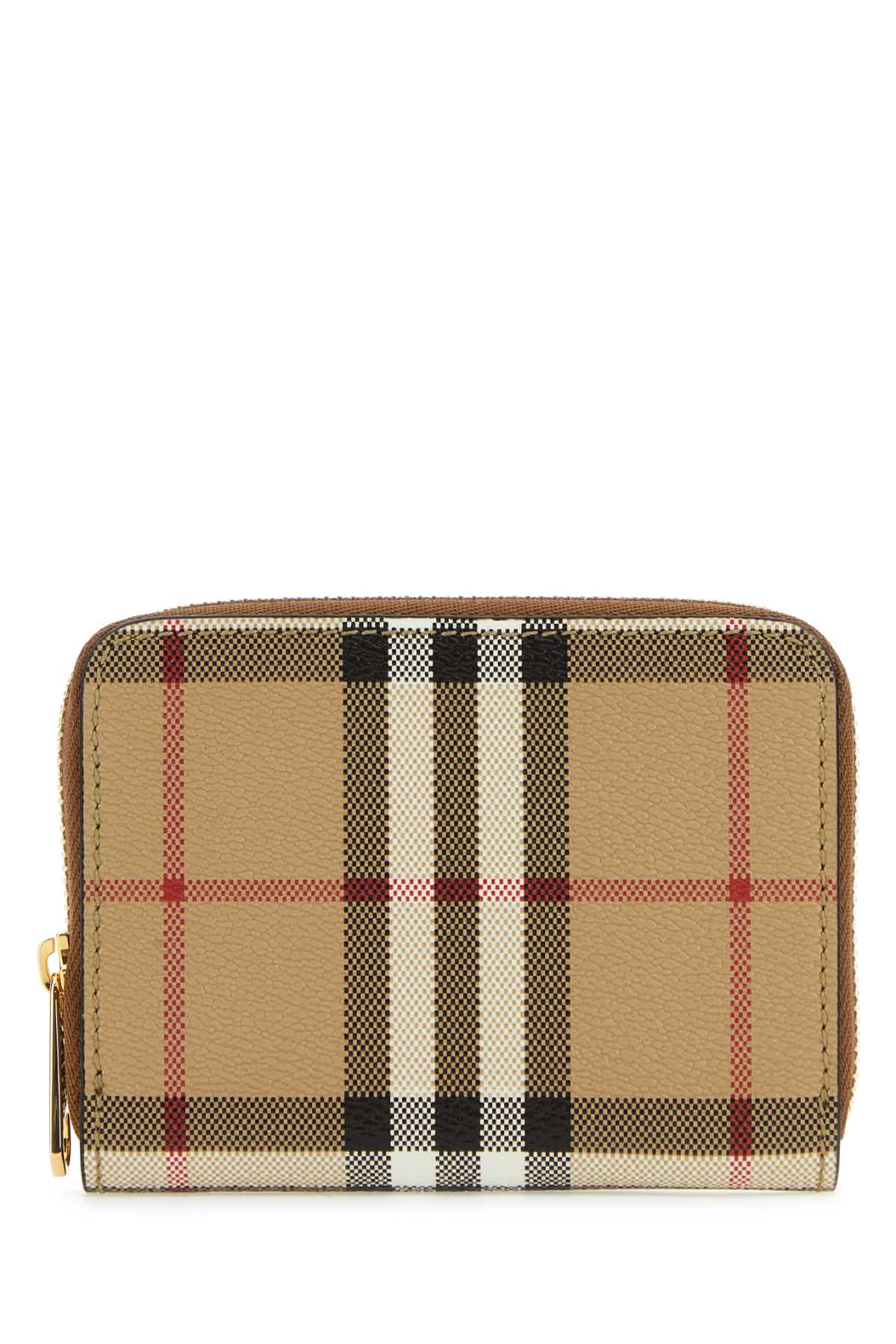 Burberry Vintage Check E-Canvas Wallet — Beige