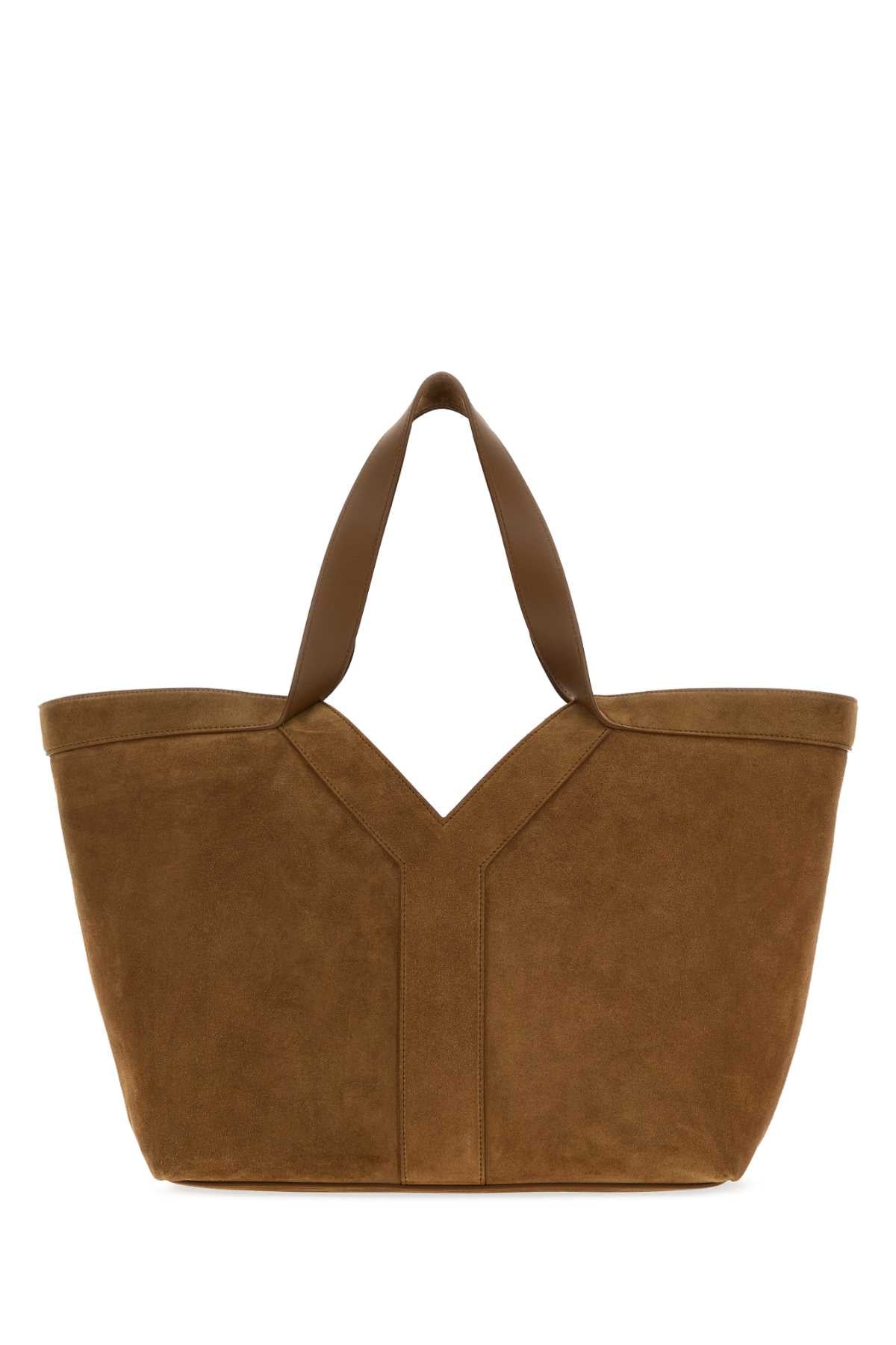Saint Laurent Tote Bag — Brown Exterior: Suede Lining