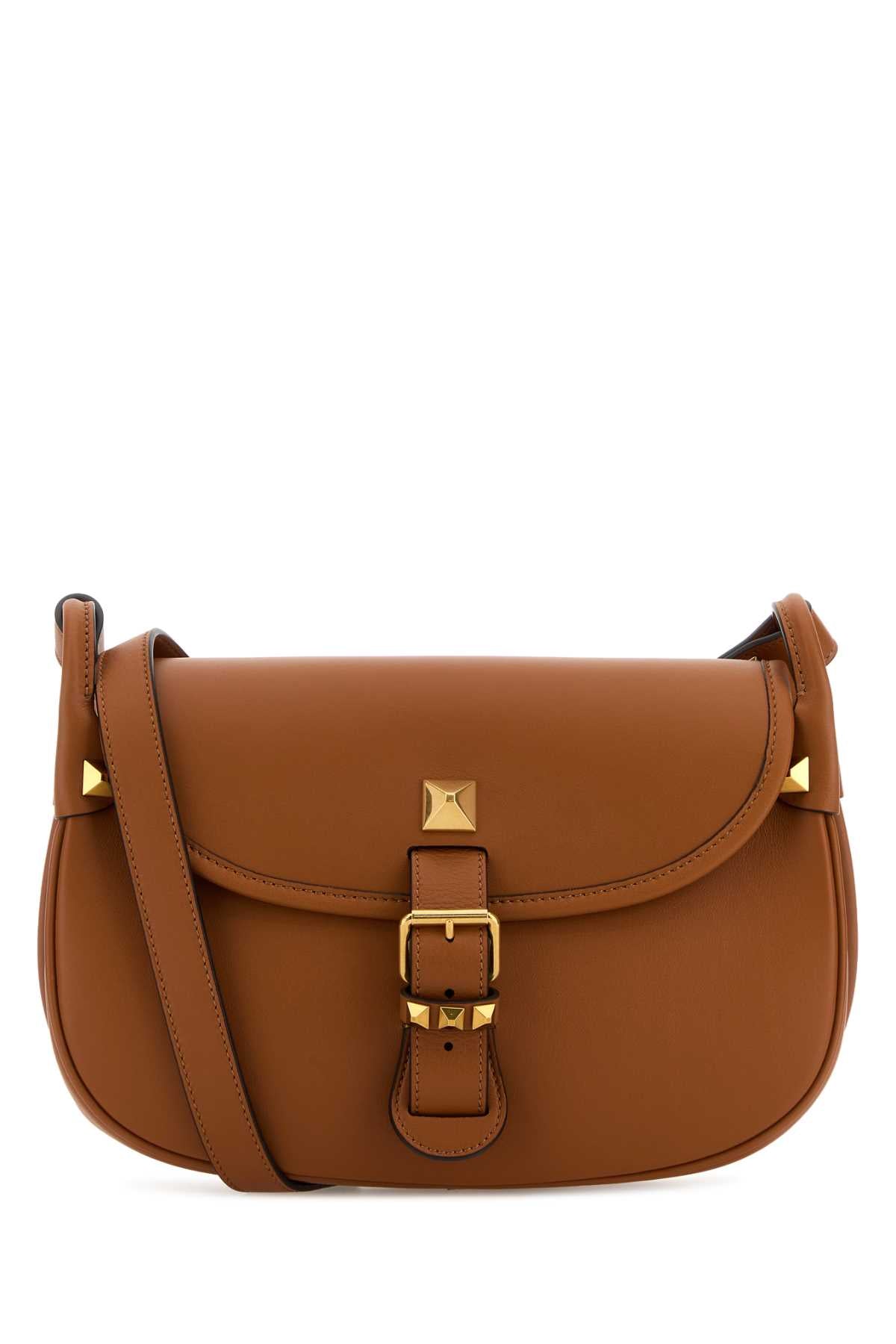 Valentino Garavani Flaneuse Crossbody Bag — Brown Calf Leather - Bos Taurus