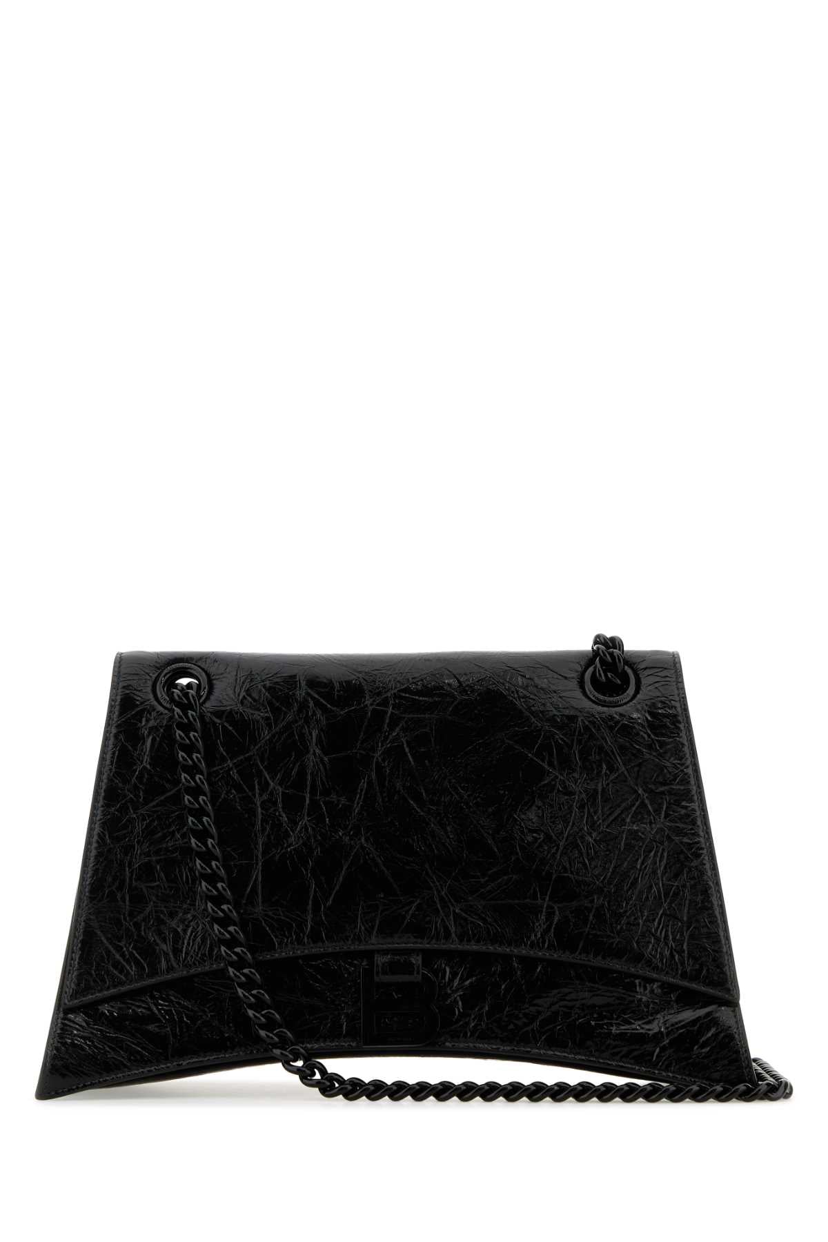 Balenciaga Crush Shoulder Bag — Black