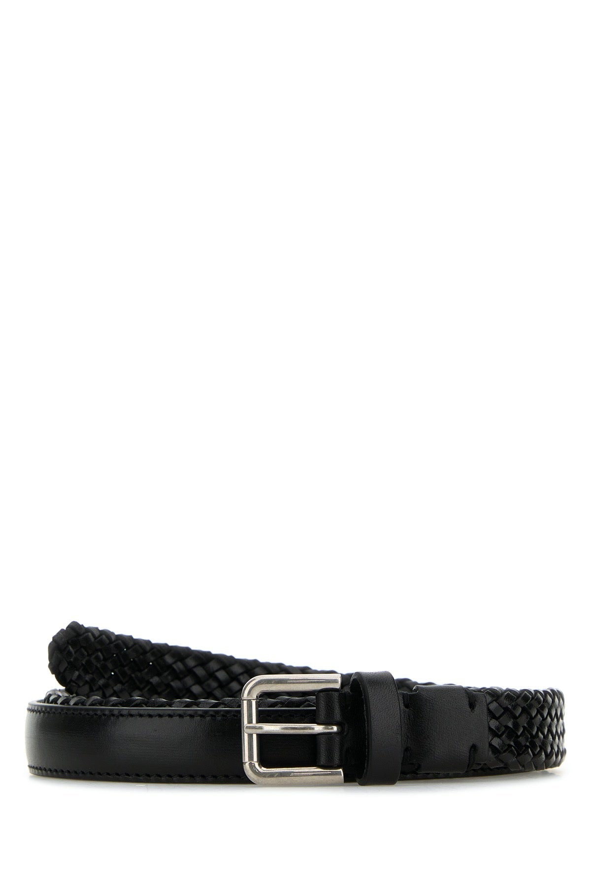Dolce & Gabbana Logo Belt — Black Exterior: Leather