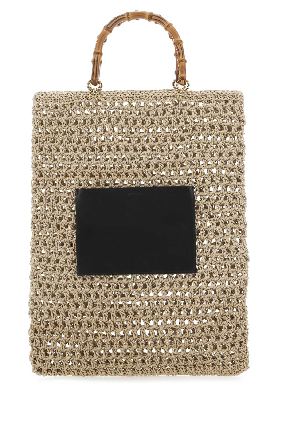 Jil Sander Open-Weave Rope Tote Bag — Beige
