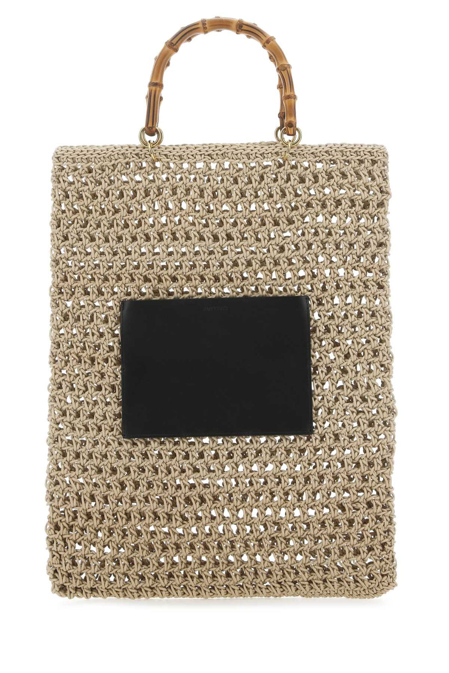 Jil Sander Open-Weave Rope Tote Bag — Beige