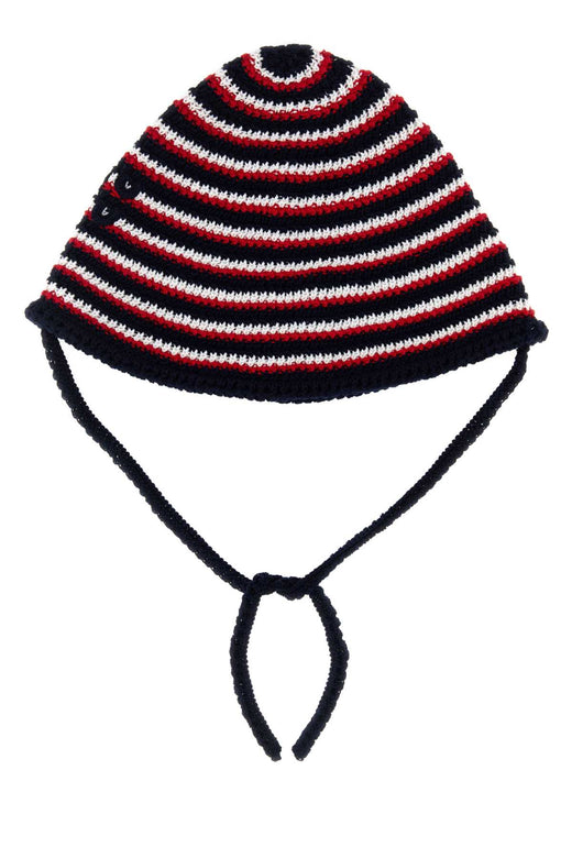 Miu Miu Striped Crochet Bucket Hat — Multicolor Exterior: Cotton