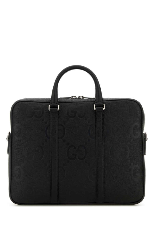 Gucci Briefcase — Black Top Handle Bags