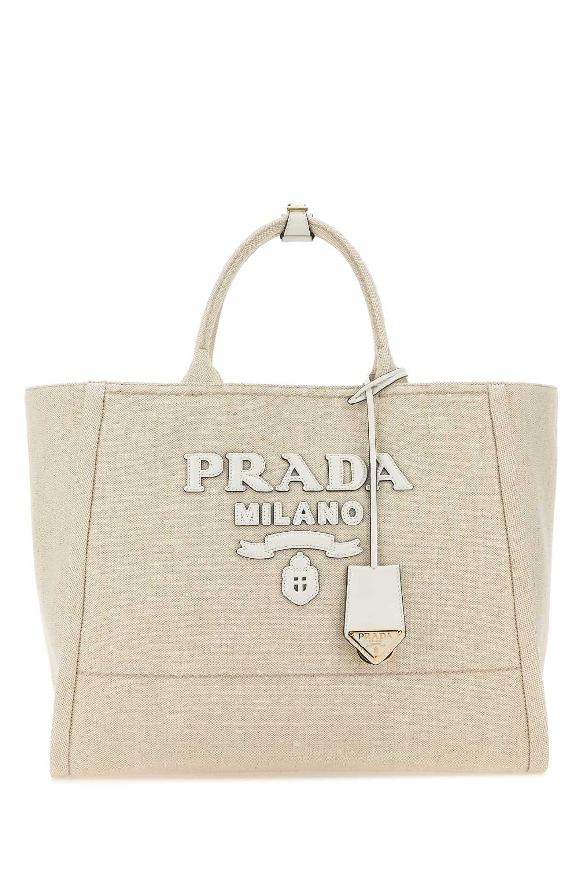 Prada Canvas Tote Bag — Beige