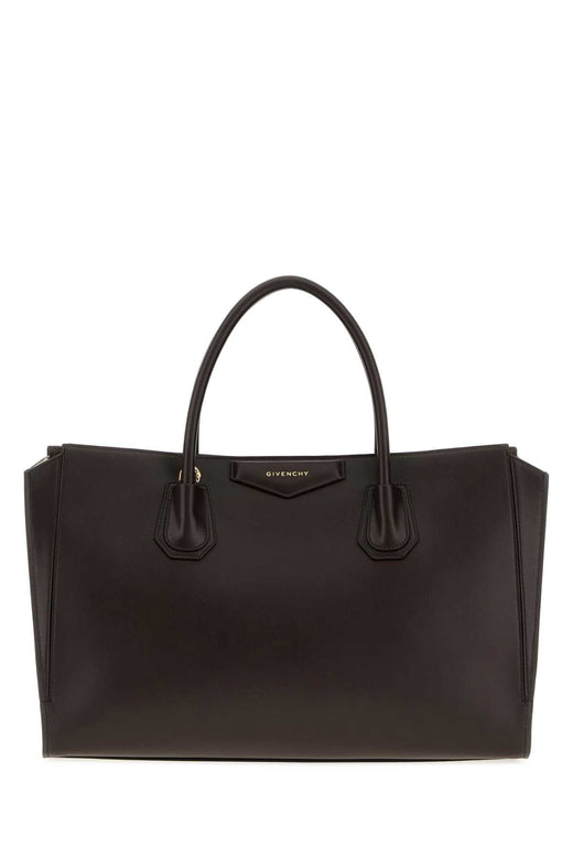 Givenchy Minimalist Leather Tote Bag — Brown