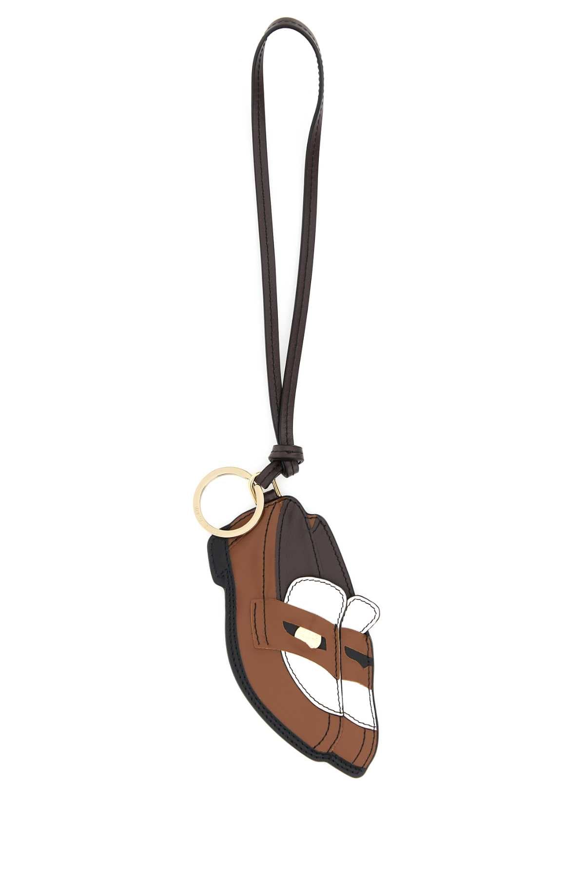 Miu Miu Aventure Key Case — Brown Vitello Keychains