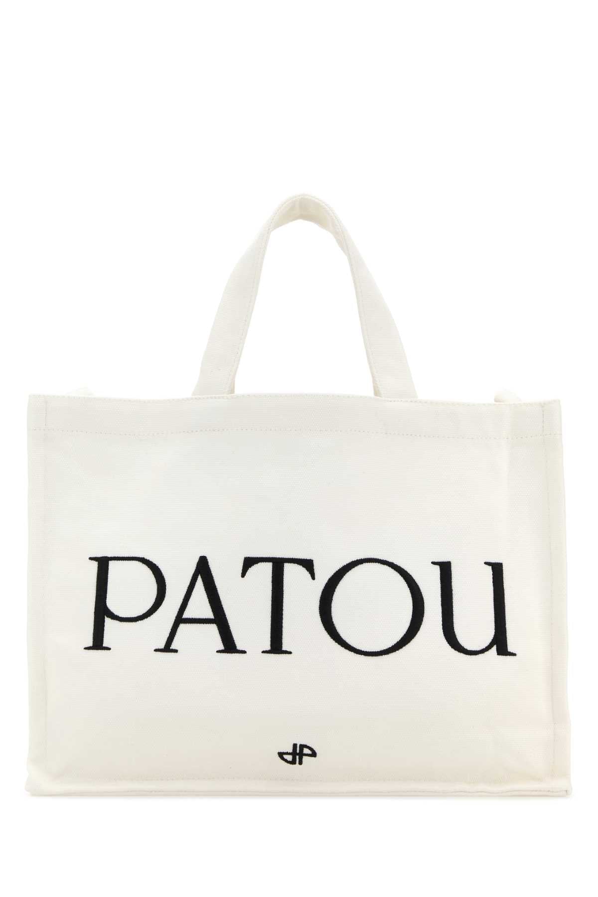 Patou Tote Bag — White Exterior: Cotton