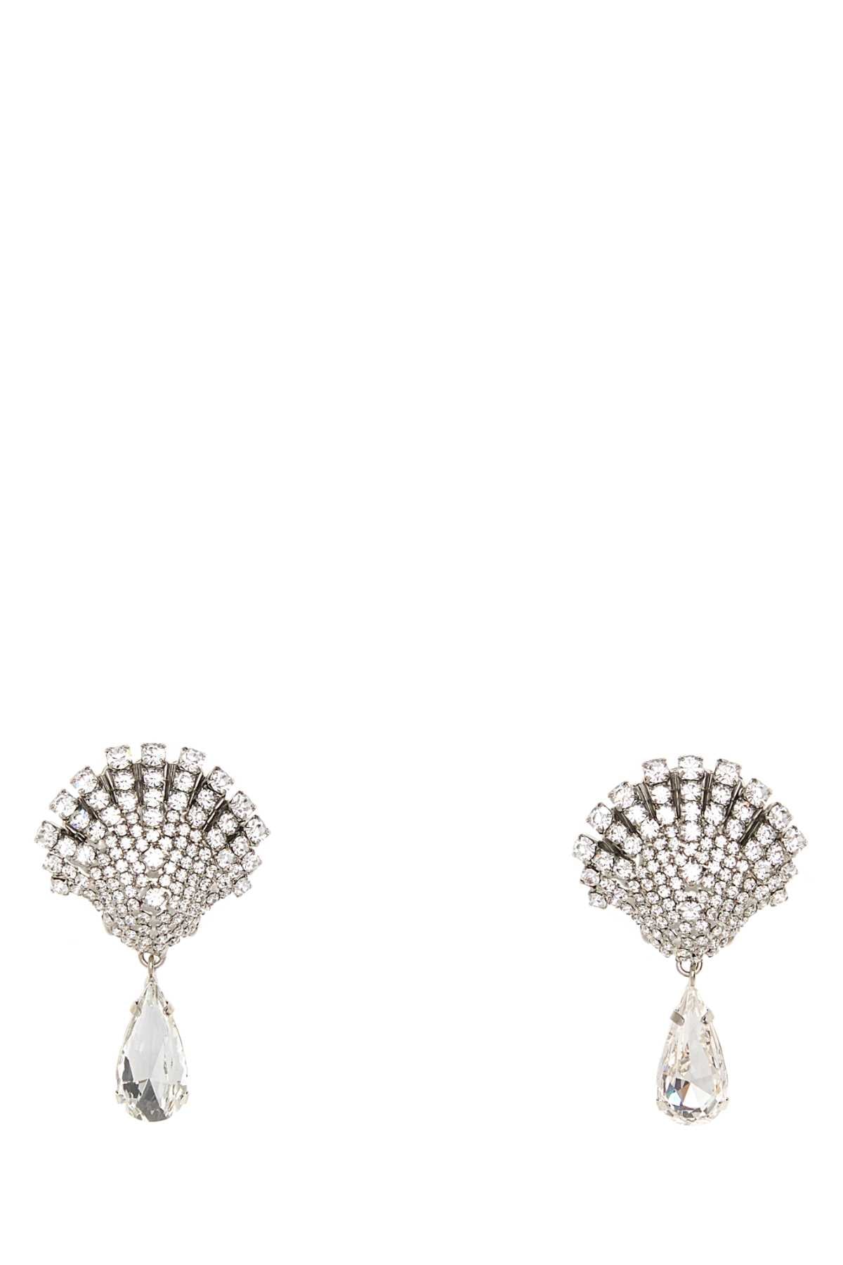 Alessandra Rich Shell Earrings — Silver
