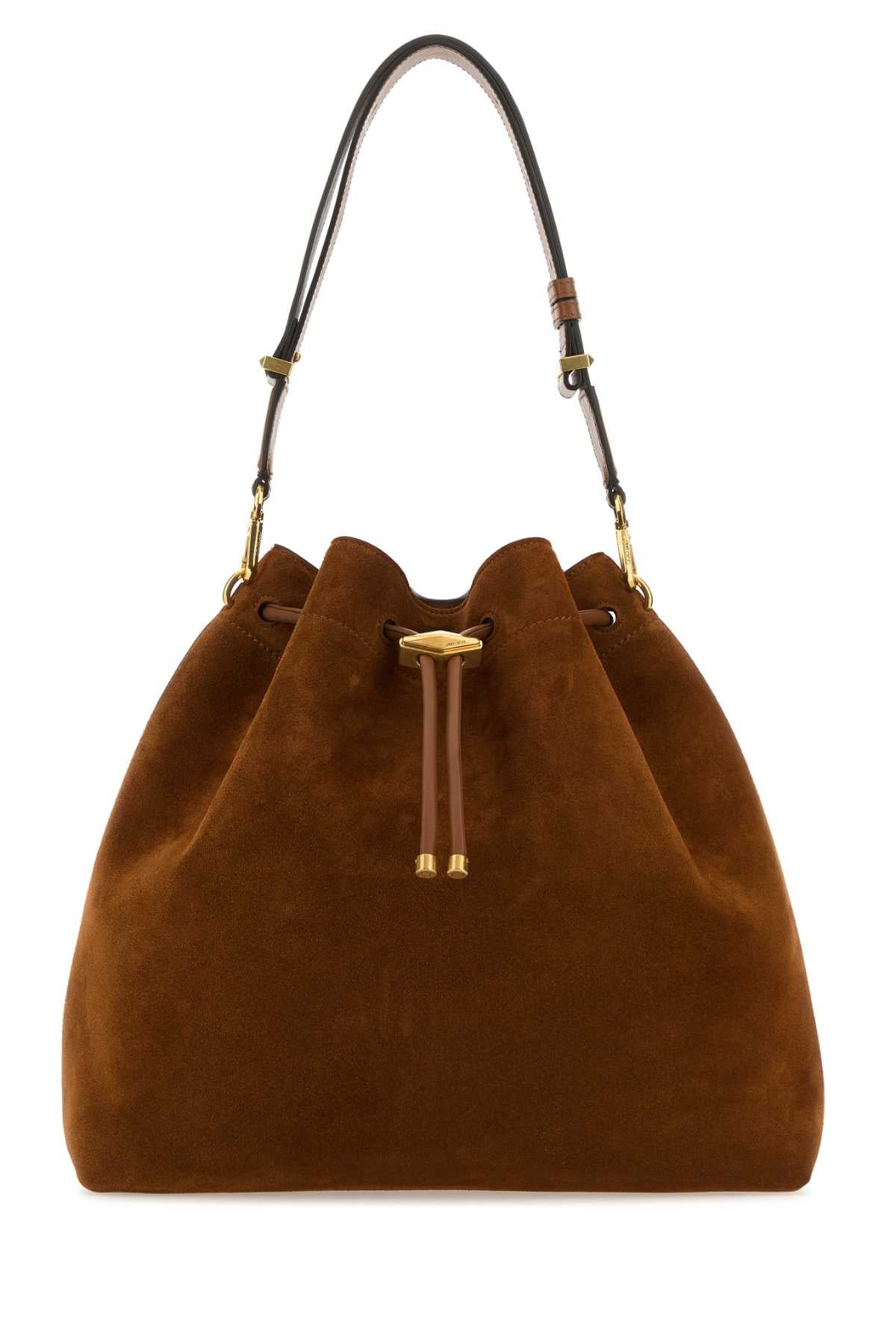 Jimmy Choo Bucket Bag — Brown Calf Brass